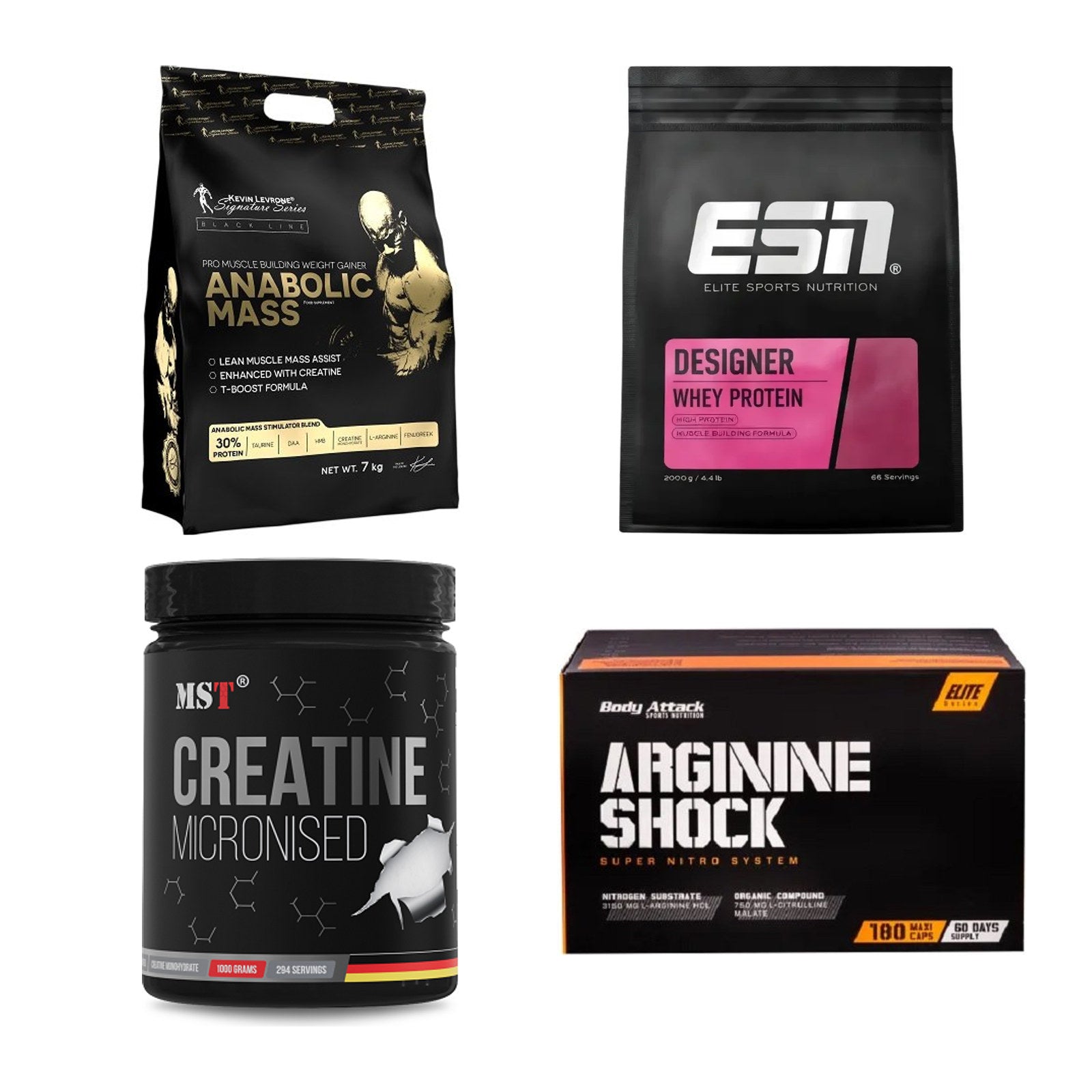 Masseaufbau für Fortgeschrittene: Kevin Levrone Anabolic + 3 weitere – alle enthaltenen Artikel