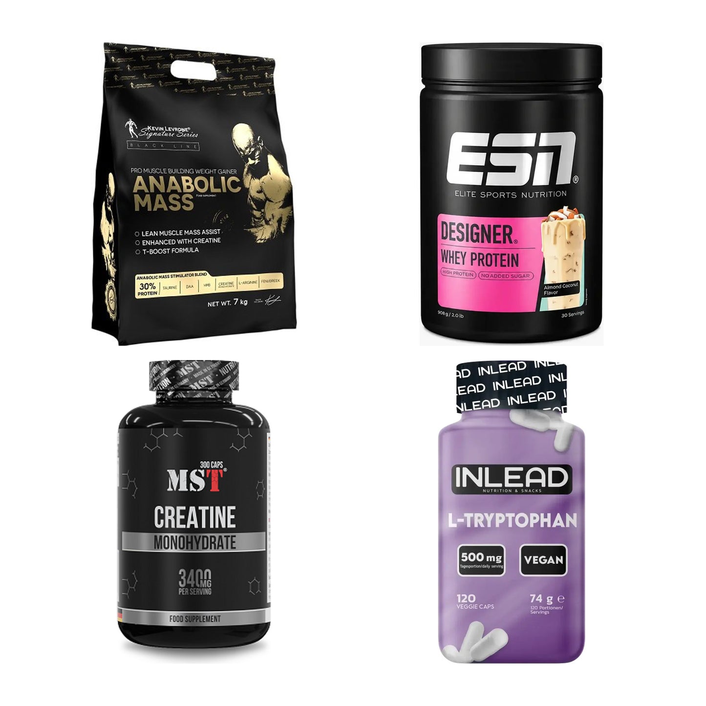 Masseaufbau für Fortgeschrittene: Kevin Levrone Anabolic + 3 weitere – alle enthaltenen Artikel