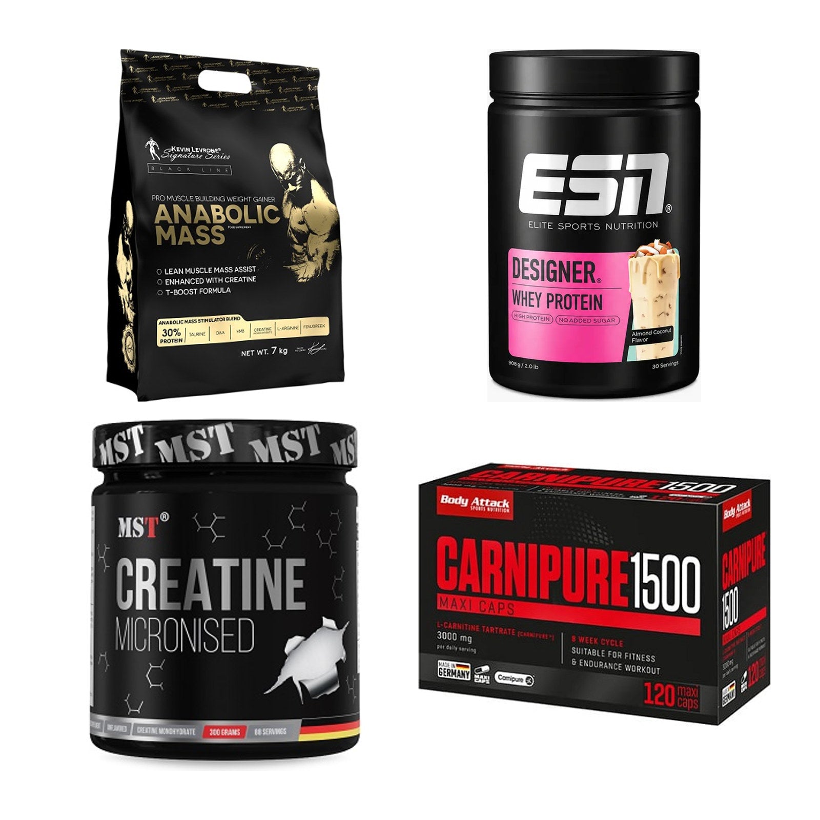 Masseaufbau für Fortgeschrittene: Kevin Levrone Anabolic + 3 weitere – alle enthaltenen Artikel