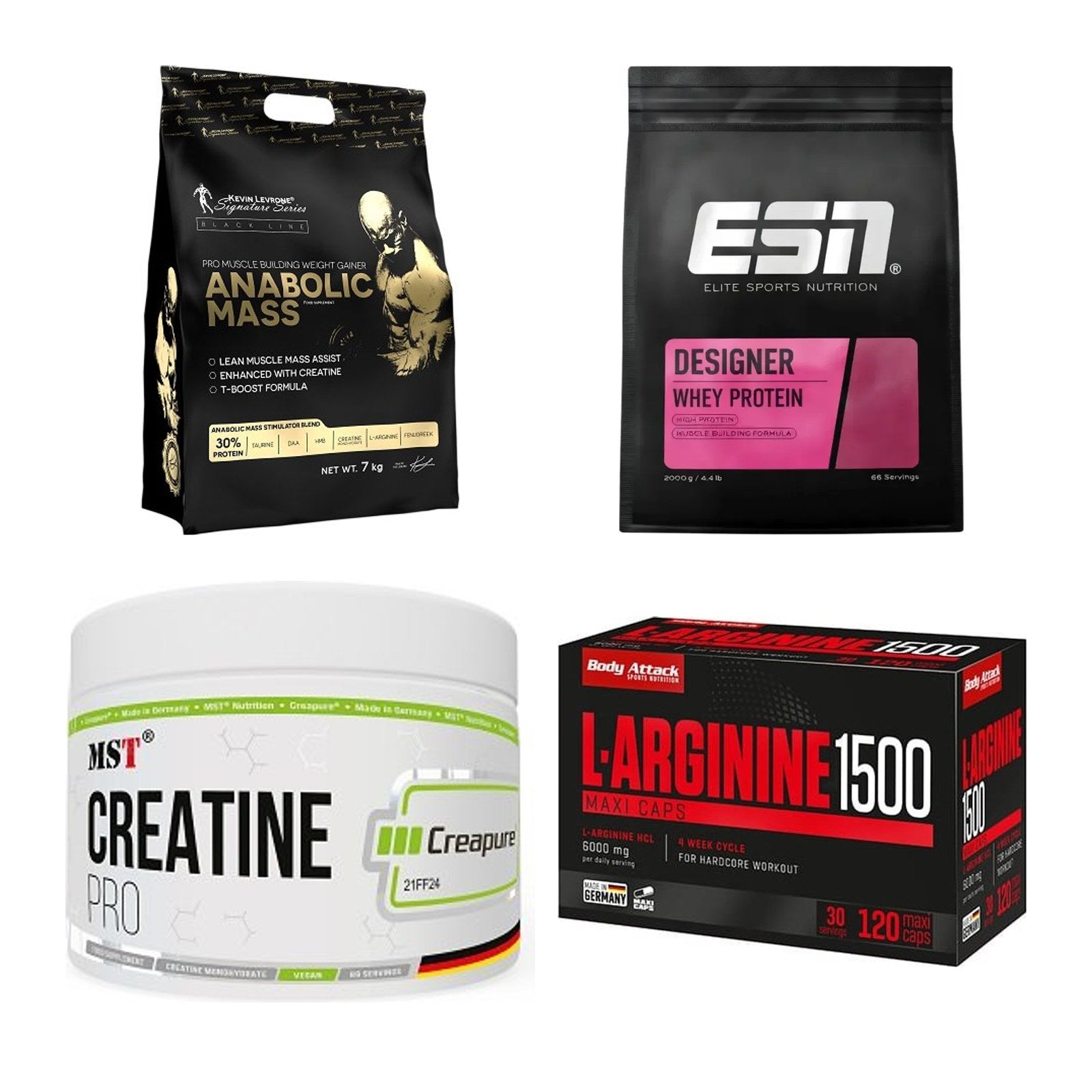 Masseaufbau für Fortgeschrittene: Kevin Levrone Anabolic + 3 weitere – alle enthaltenen Artikel