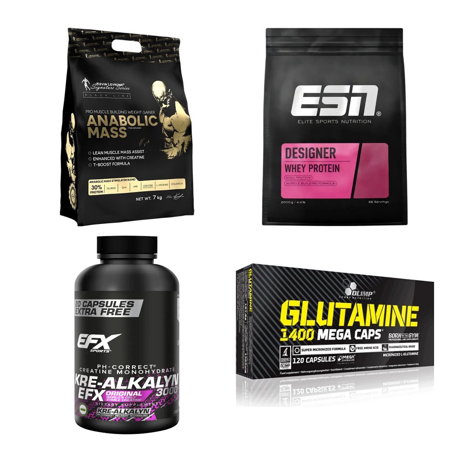 Masseaufbau für Fortgeschrittene: Kevin Levrone Anabolic + 3 weitere – alle enthaltenen Artikel