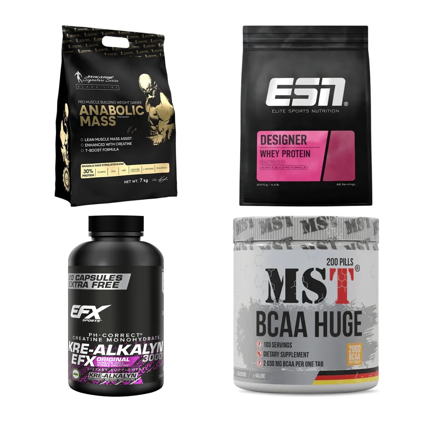 Masseaufbau für Fortgeschrittene: Kevin Levrone Anabolic + 3 weitere – alle enthaltenen Artikel