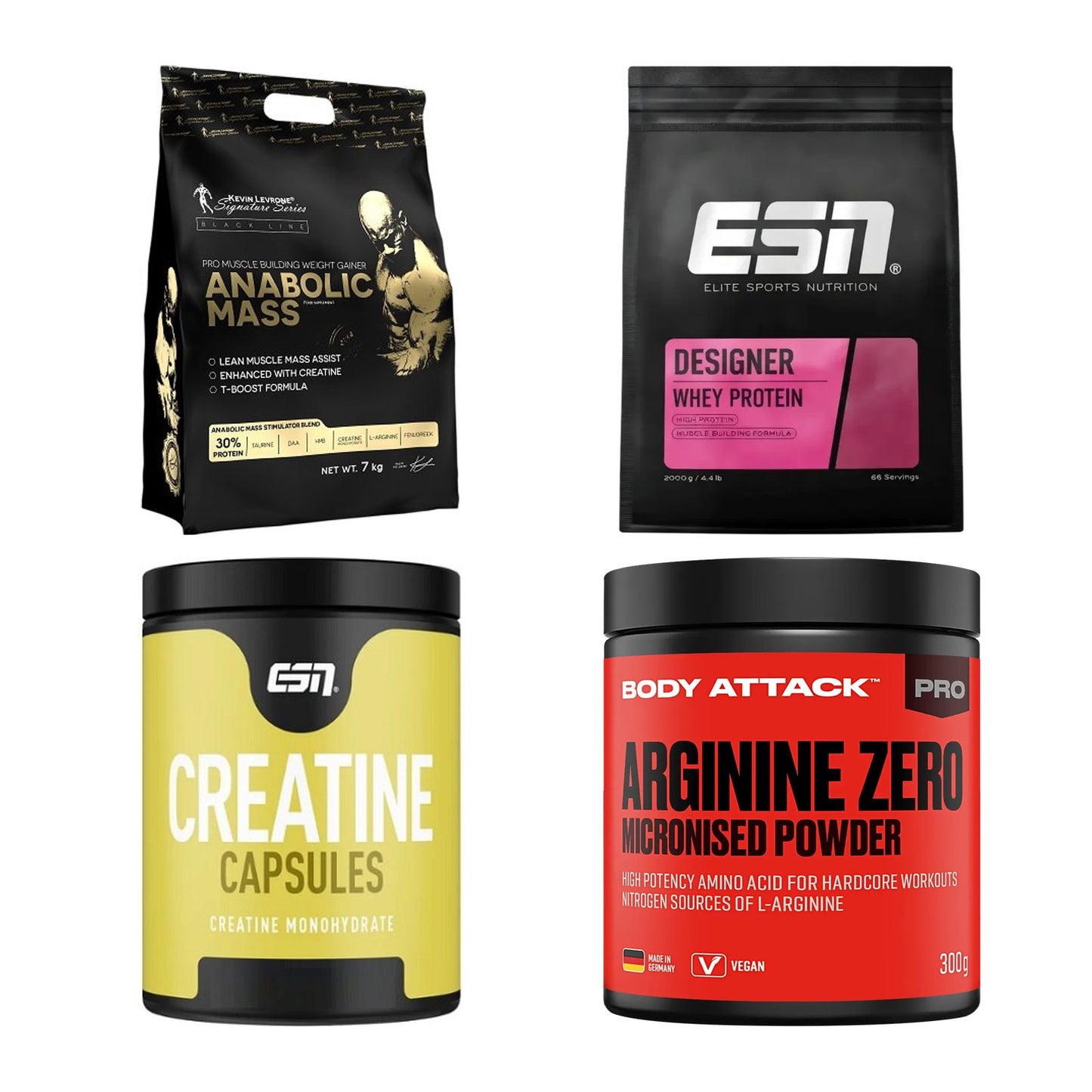 Masseaufbau für Fortgeschrittene: Kevin Levrone Anabolic + 3 weitere – alle enthaltenen Artikel