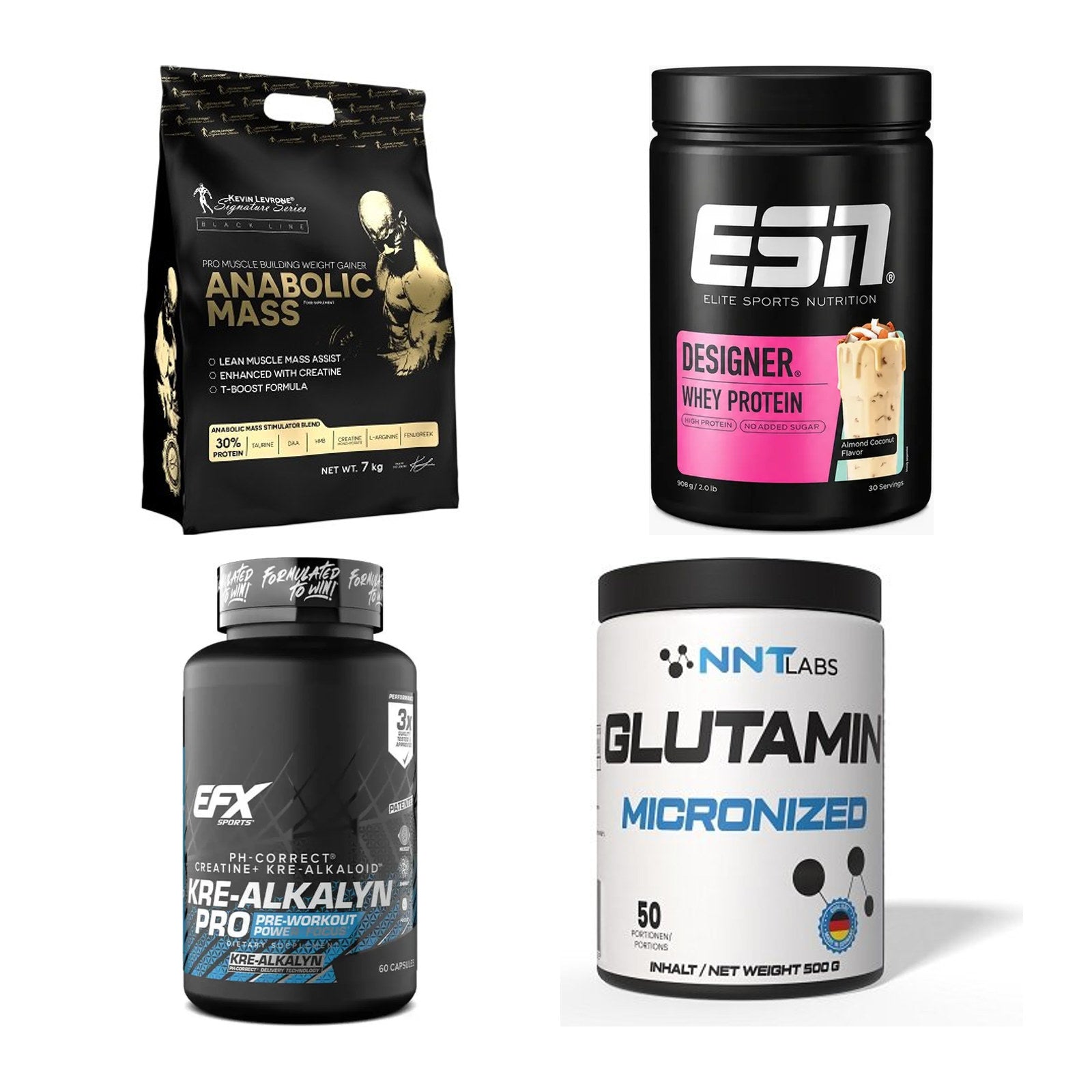 Masseaufbau für Fortgeschrittene: Kevin Levrone Anabolic + 3 weitere – alle enthaltenen Artikel