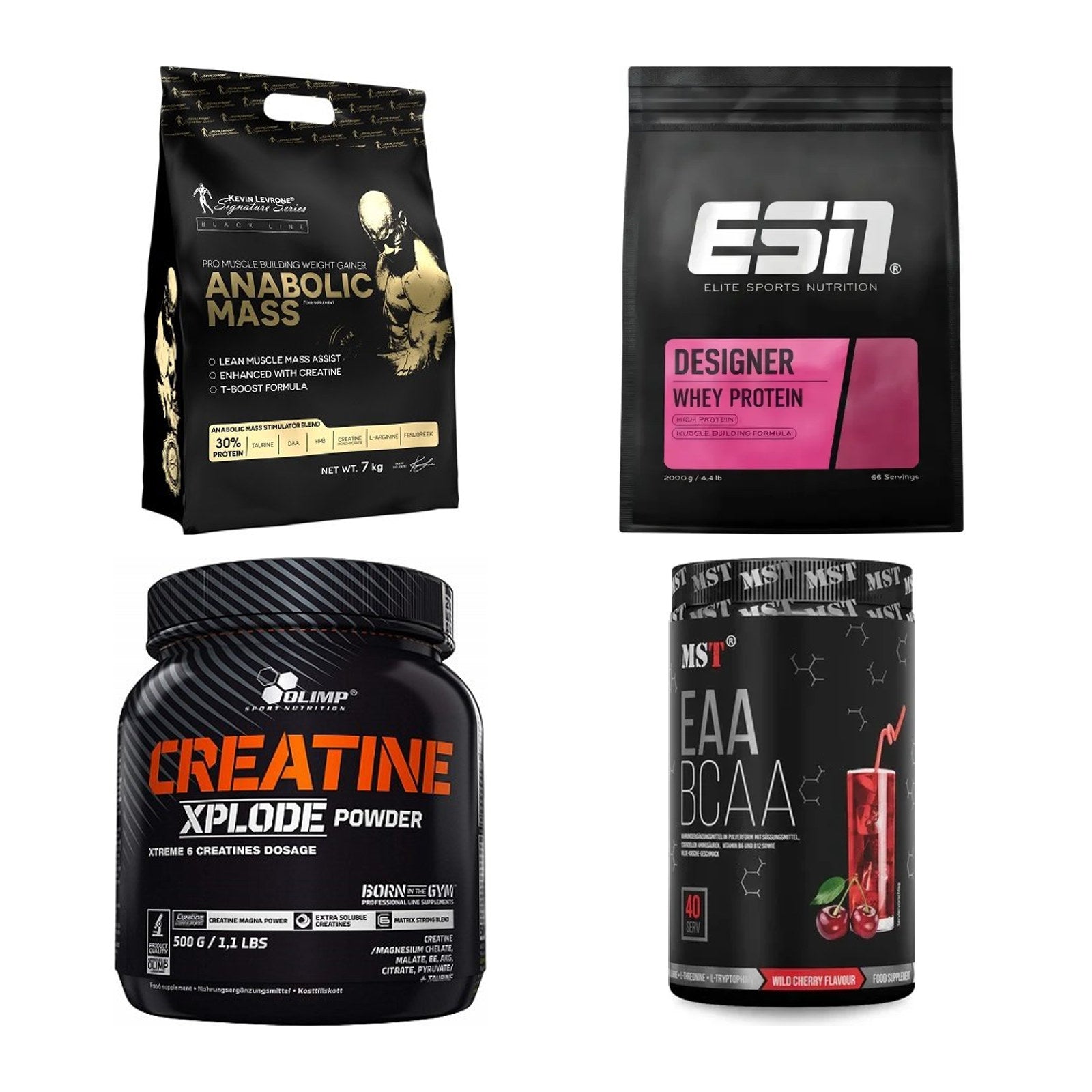 Masseaufbau für Fortgeschrittene: Kevin Levrone Anabolic + 3 weitere – alle enthaltenen Artikel