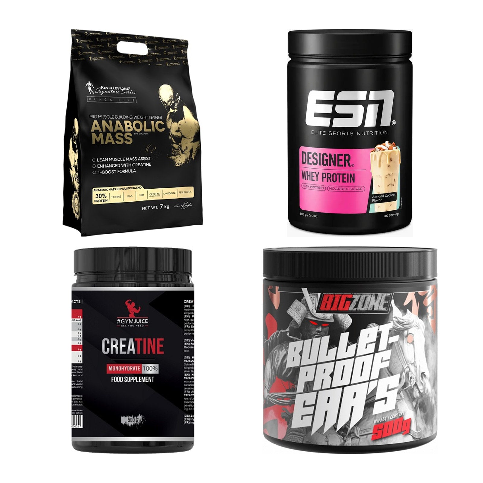 Masseaufbau für Fortgeschrittene: Kevin Levrone Anabolic + 3 weitere – alle enthaltenen Artikel