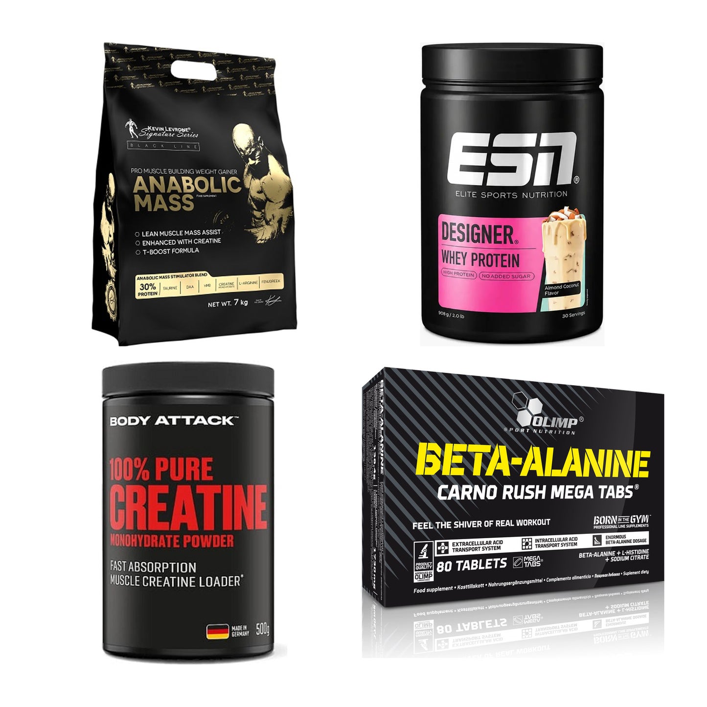 Masseaufbau für Fortgeschrittene: Kevin Levrone Anabolic + 3 weitere – alle enthaltenen Artikel