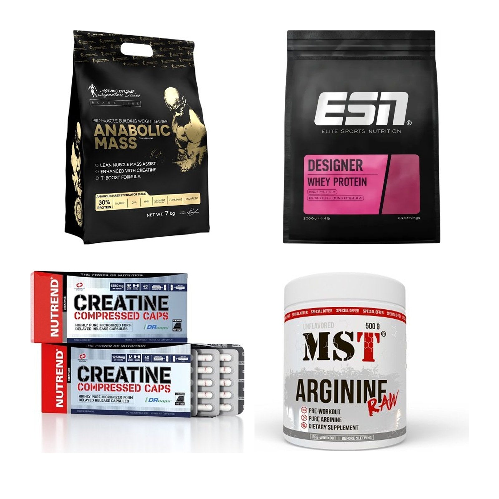 Masseaufbau für Fortgeschrittene: Kevin Levrone Anabolic + 3 weitere – alle enthaltenen Artikel