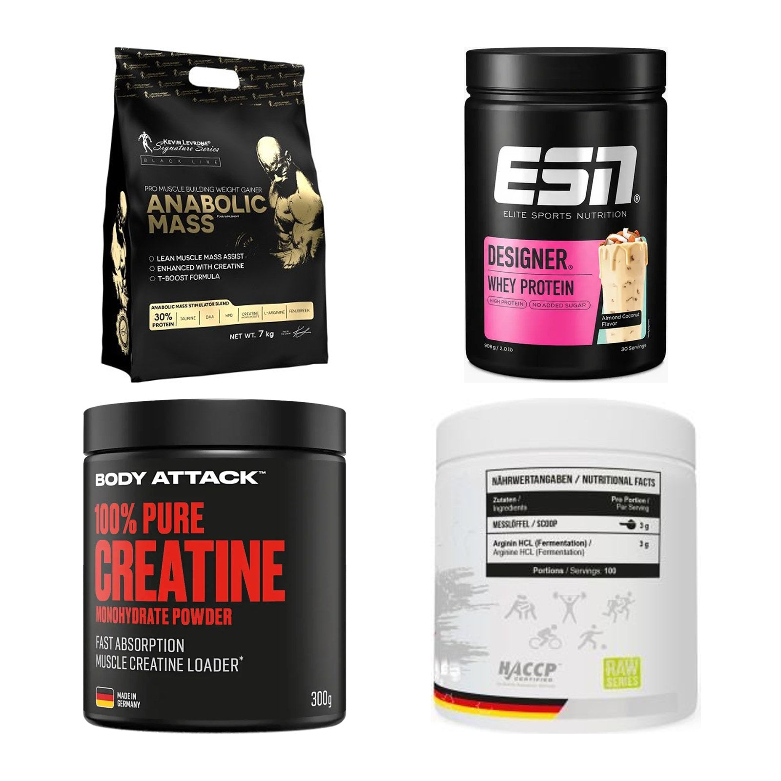 Masseaufbau für Fortgeschrittene: Kevin Levrone Anabolic + 3 weitere – alle enthaltenen Artikel