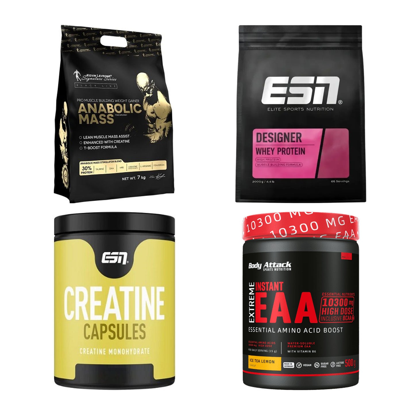 Masseaufbau für Fortgeschrittene: Kevin Levrone Anabolic + 3 weitere – alle enthaltenen Artikel