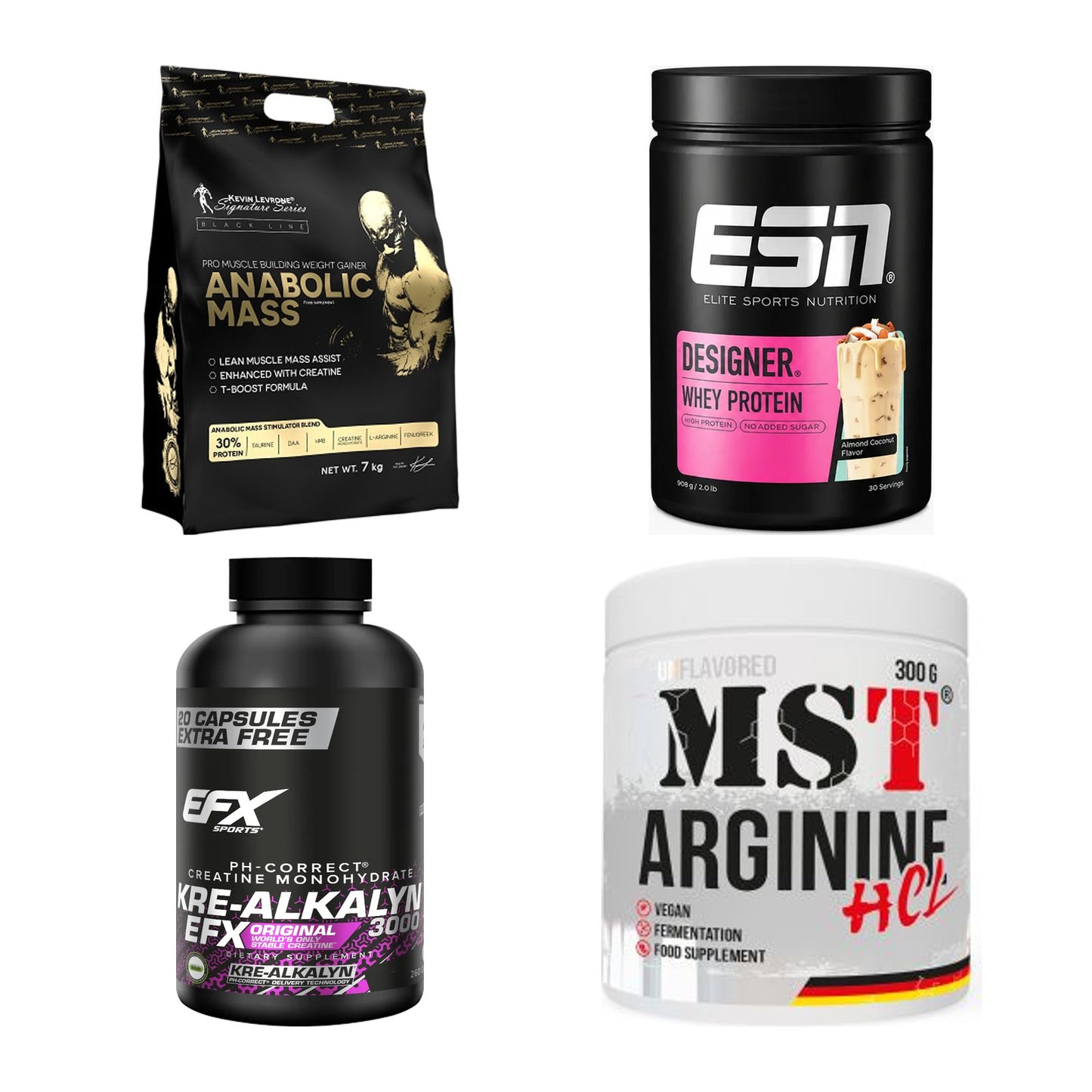 Masseaufbau für Fortgeschrittene: Kevin Levrone Anabolic + 3 weitere – alle enthaltenen Artikel