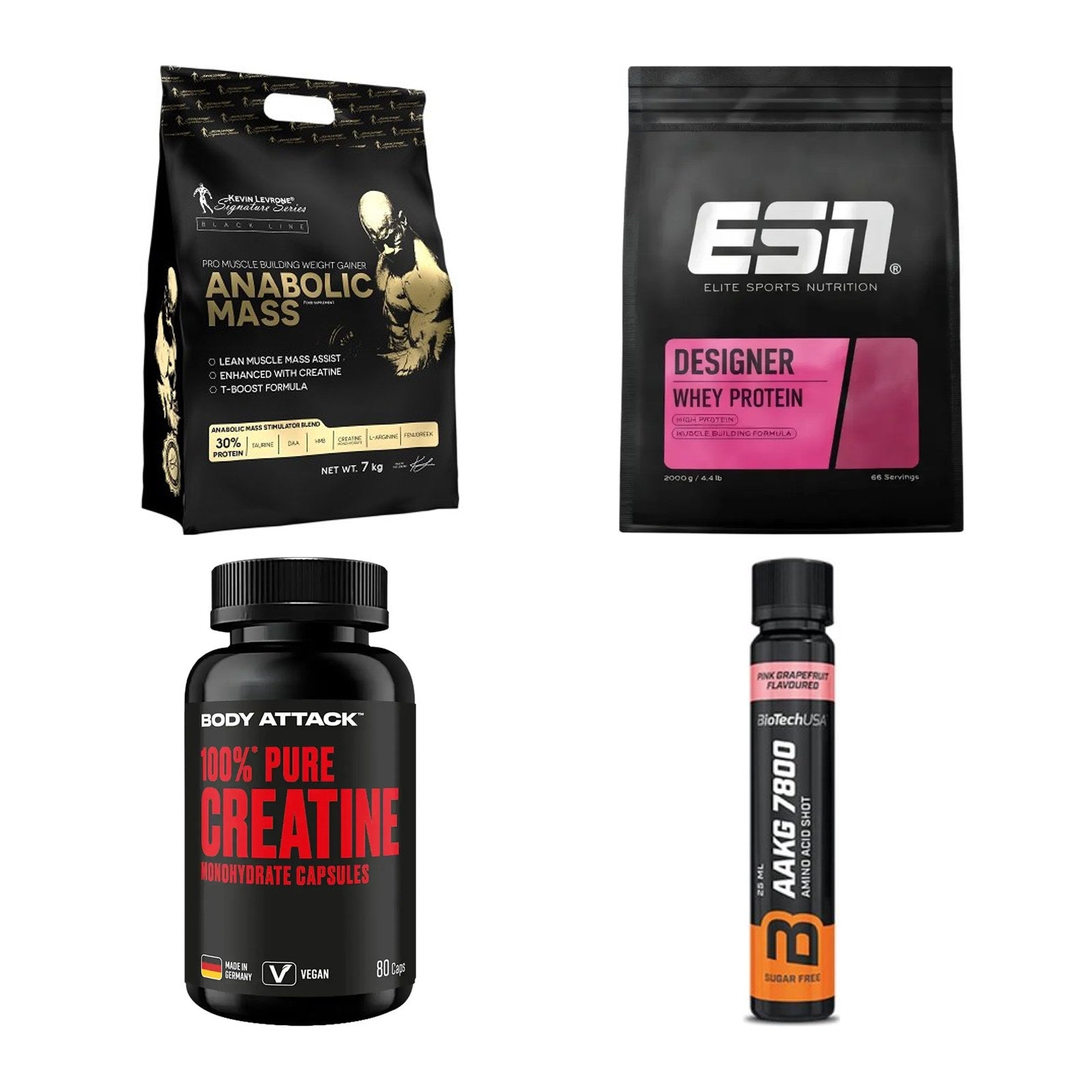 Masseaufbau für Fortgeschrittene: Kevin Levrone Anabolic + 3 weitere – alle enthaltenen Artikel