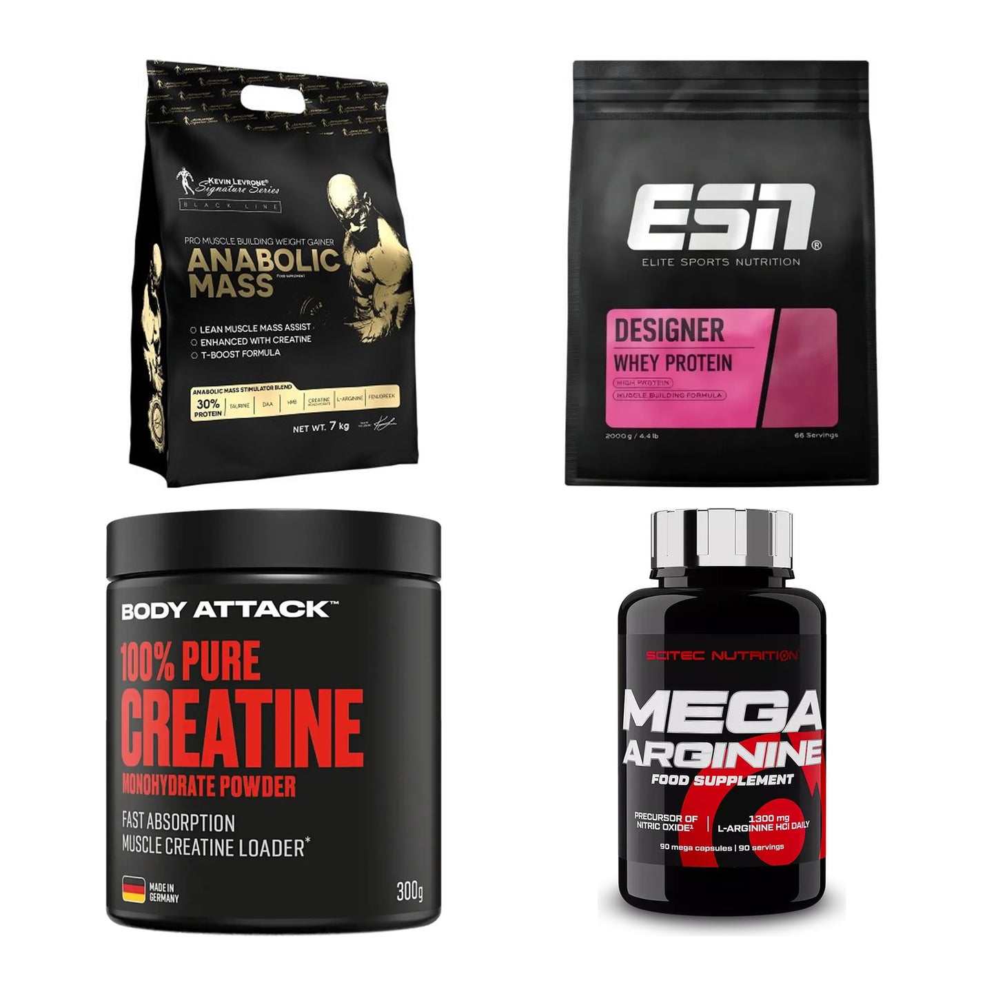 Masseaufbau für Fortgeschrittene: Kevin Levrone Anabolic + 3 weitere – alle enthaltenen Artikel