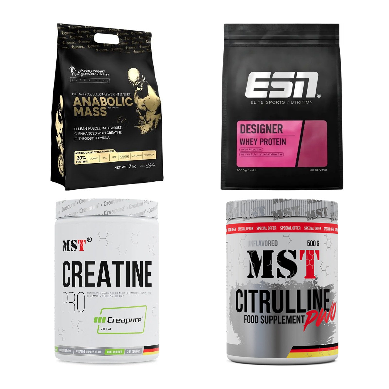 Masseaufbau für Fortgeschrittene: Kevin Levrone Anabolic + 3 weitere – alle enthaltenen Artikel