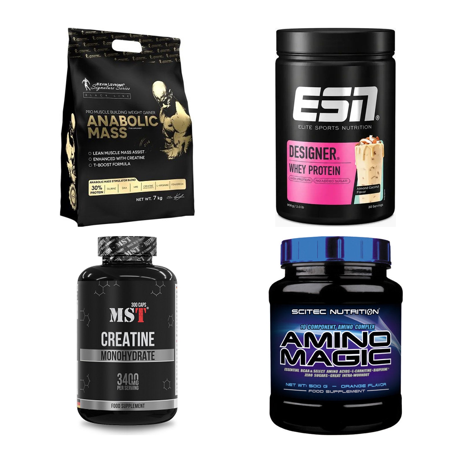 Masseaufbau für Fortgeschrittene: Kevin Levrone Anabolic + 3 weitere – alle enthaltenen Artikel