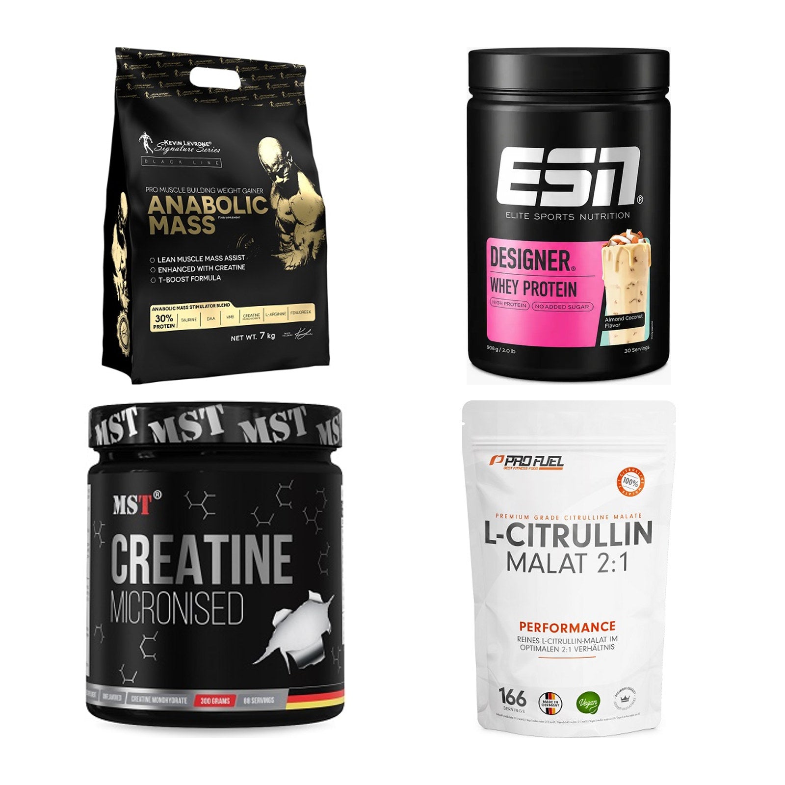 Masseaufbau für Fortgeschrittene: Kevin Levrone Anabolic + 3 weitere – alle enthaltenen Artikel