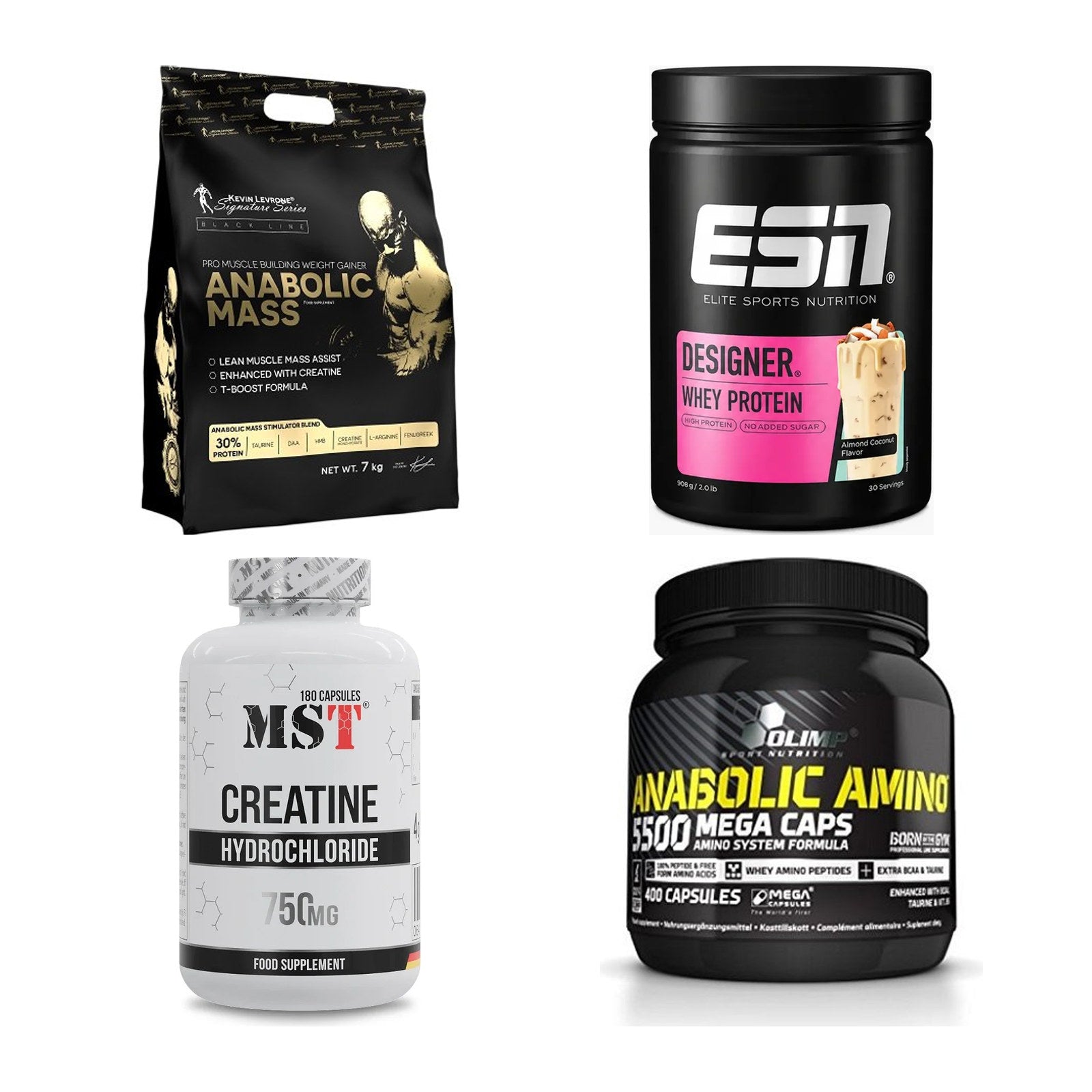 Masseaufbau für Fortgeschrittene: Kevin Levrone Anabolic + 3 weitere – alle enthaltenen Artikel