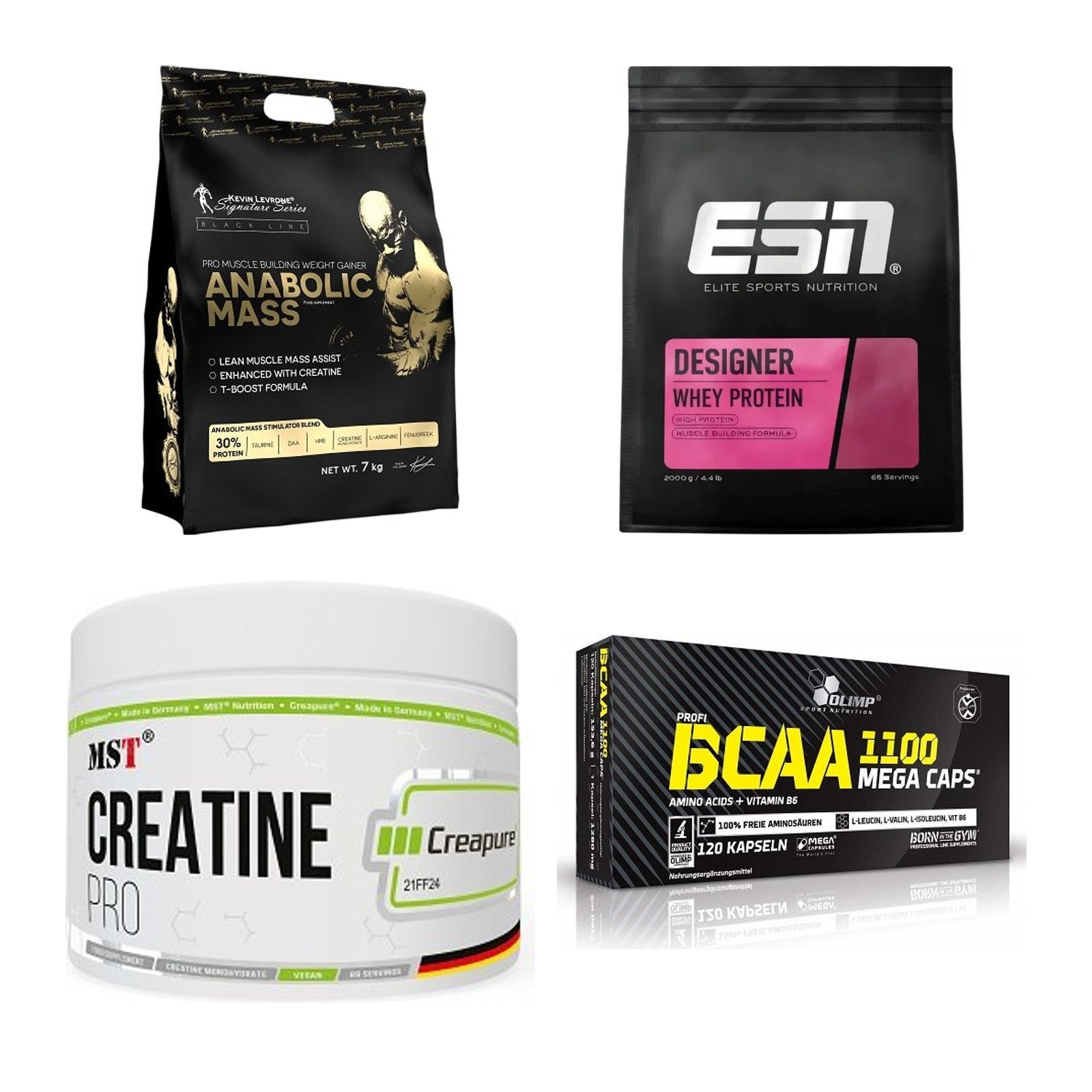 Masseaufbau für Fortgeschrittene: Kevin Levrone Anabolic + 3 weitere – alle enthaltenen Artikel