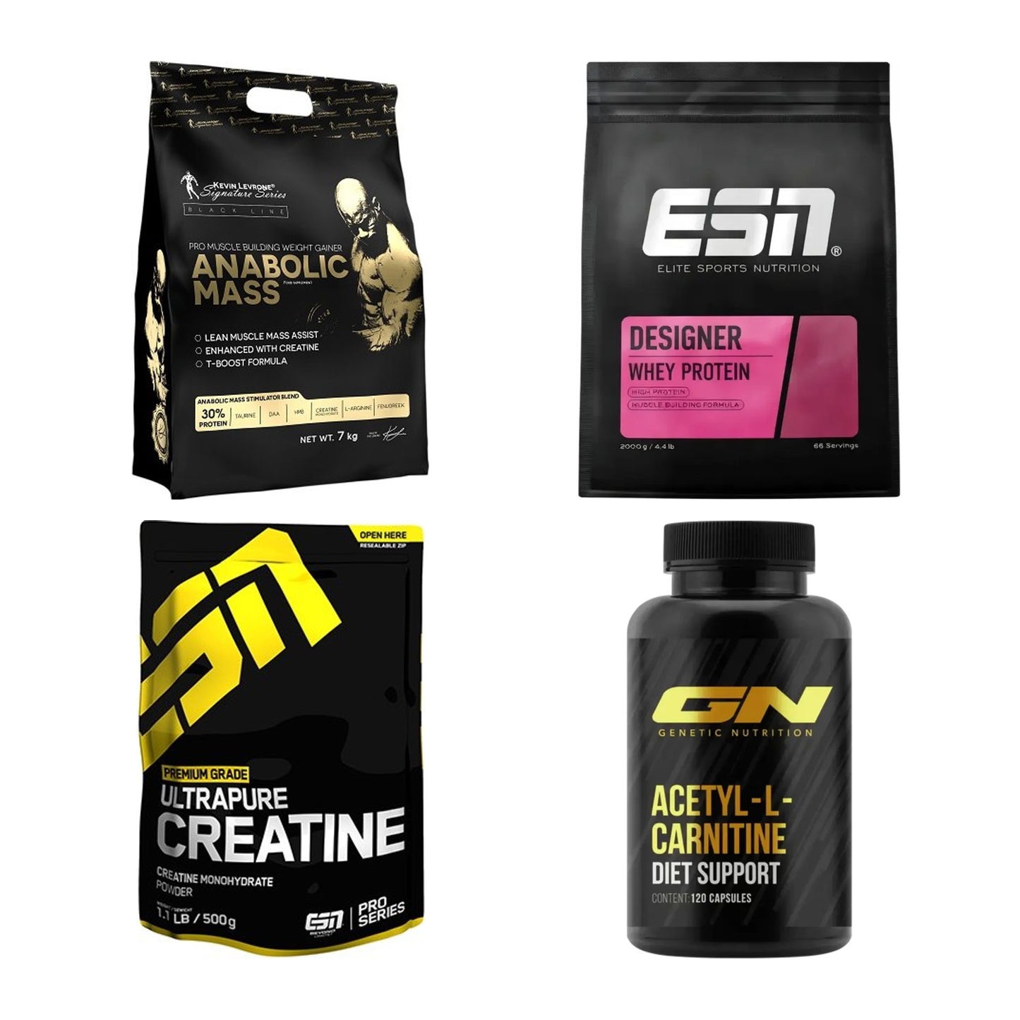 Masseaufbau für Fortgeschrittene: Kevin Levrone Anabolic + 3 weitere – alle enthaltenen Artikel