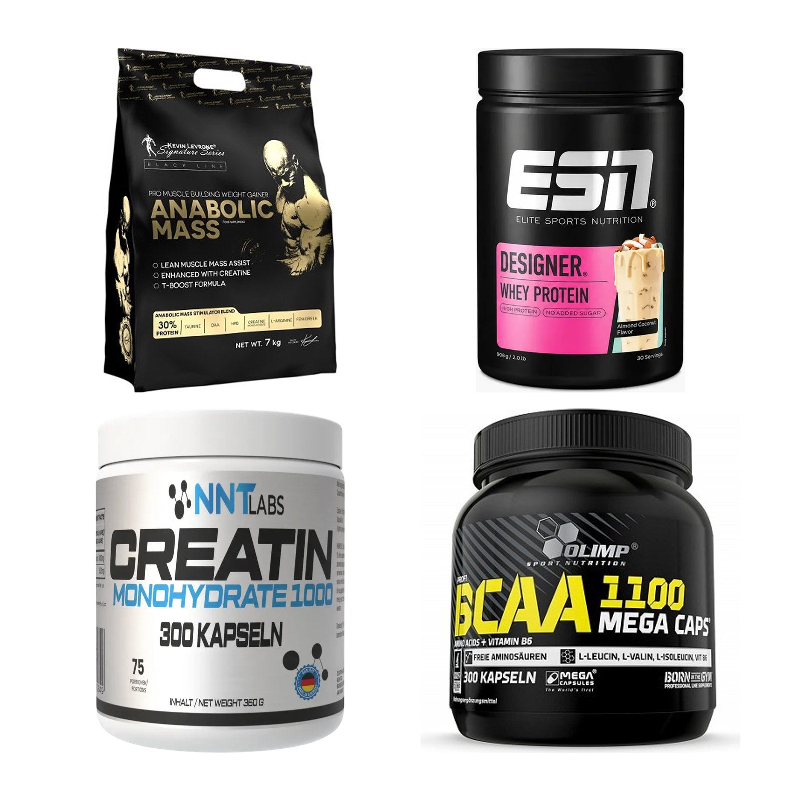 Masseaufbau für Fortgeschrittene: Kevin Levrone Anabolic + 3 weitere – alle enthaltenen Artikel
