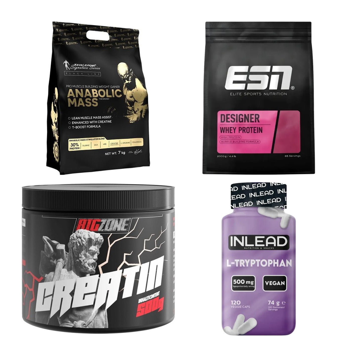 Masseaufbau für Fortgeschrittene: Kevin Levrone Anabolic + 3 weitere – alle enthaltenen Artikel
