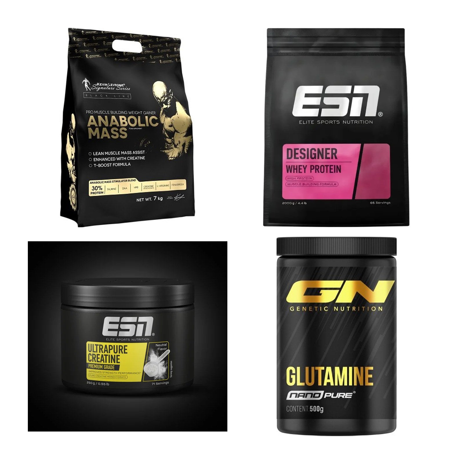 Masseaufbau für Fortgeschrittene: Kevin Levrone Anabolic + 3 weitere – alle enthaltenen Artikel