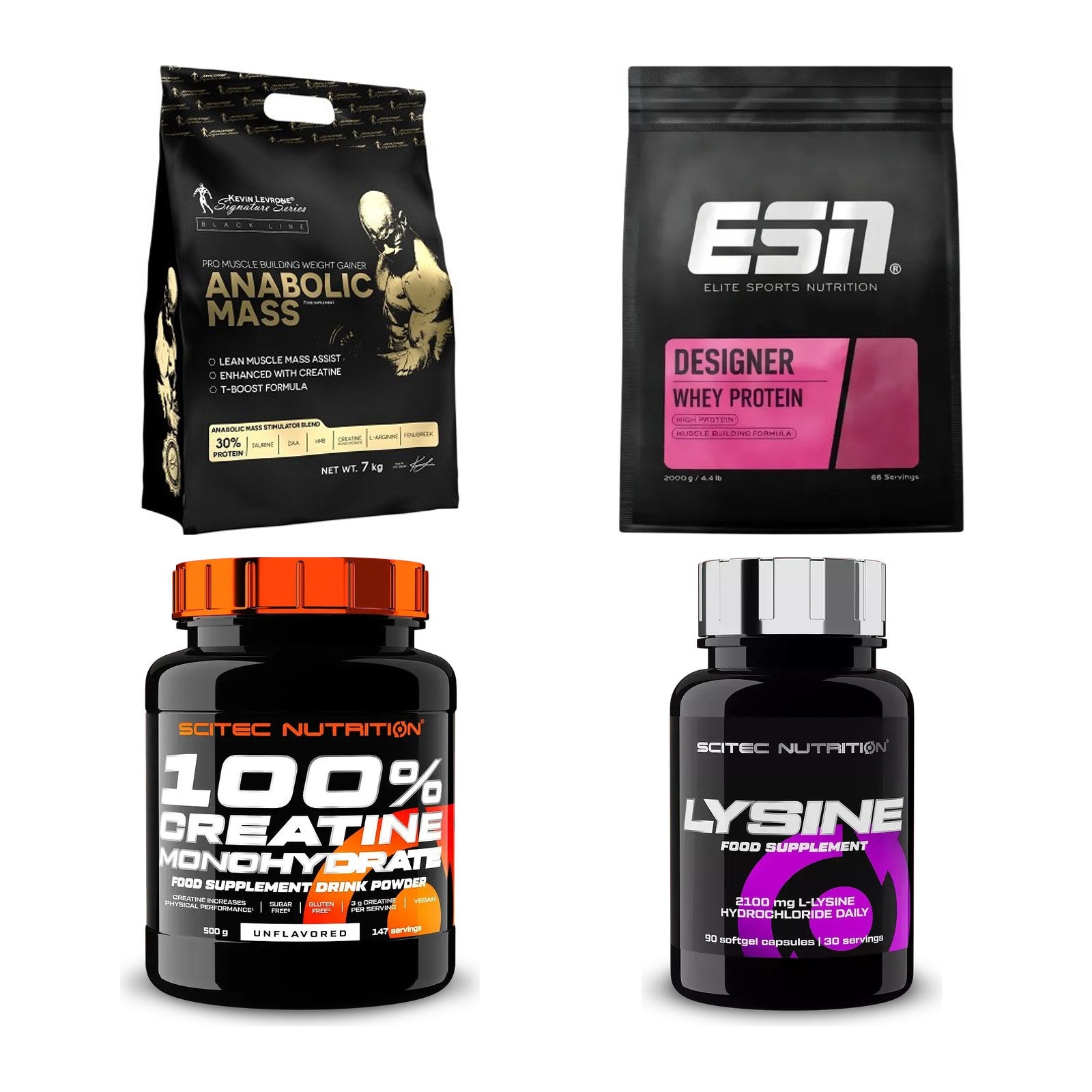 Masseaufbau für Fortgeschrittene: Kevin Levrone Anabolic + 3 weitere – alle enthaltenen Artikel