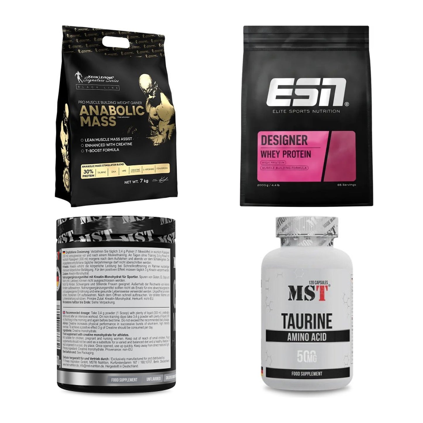 Masseaufbau für Fortgeschrittene: Kevin Levrone Anabolic + 3 weitere – alle enthaltenen Artikel