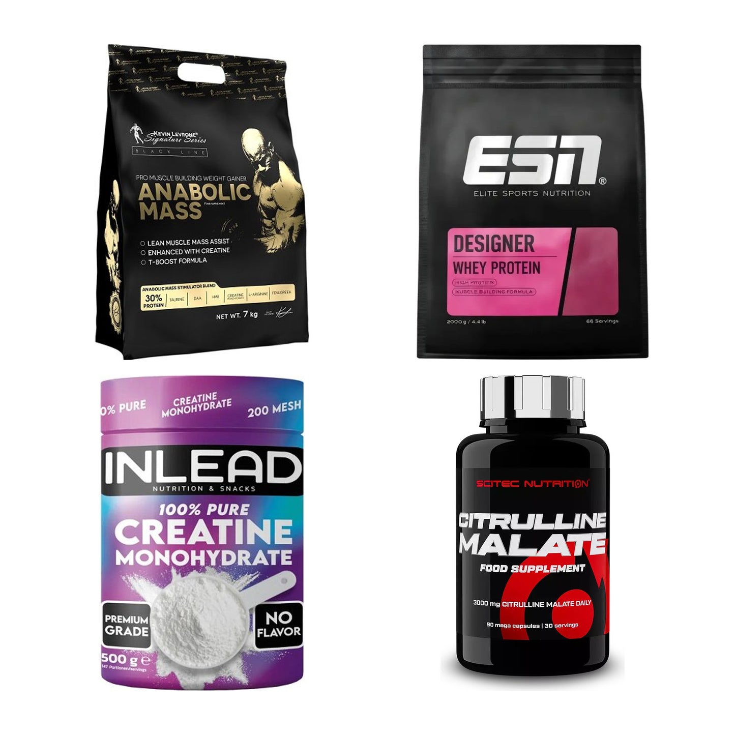 Masseaufbau für Fortgeschrittene: Kevin Levrone Anabolic + 3 weitere – alle enthaltenen Artikel
