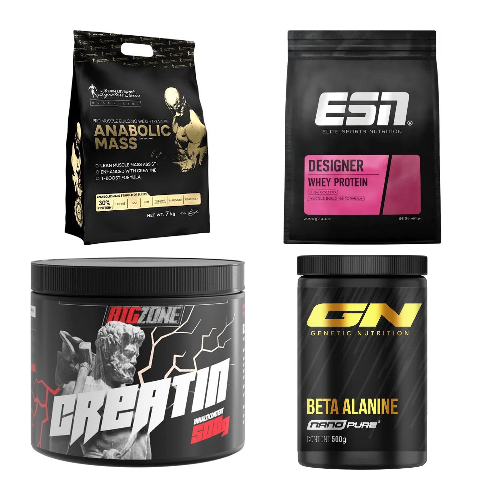 Masseaufbau für Fortgeschrittene: Kevin Levrone Anabolic + 3 weitere – alle enthaltenen Artikel