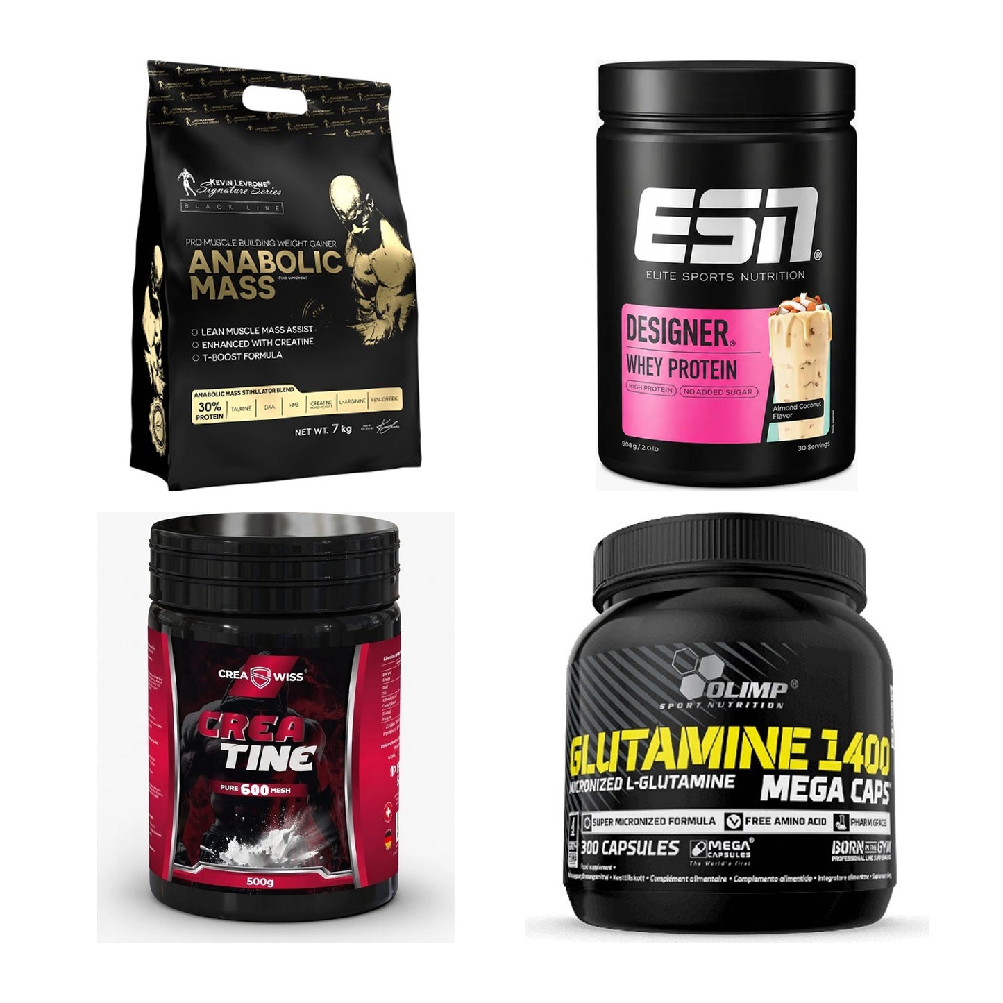 Masseaufbau für Fortgeschrittene: Kevin Levrone Anabolic + 3 weitere – alle enthaltenen Artikel