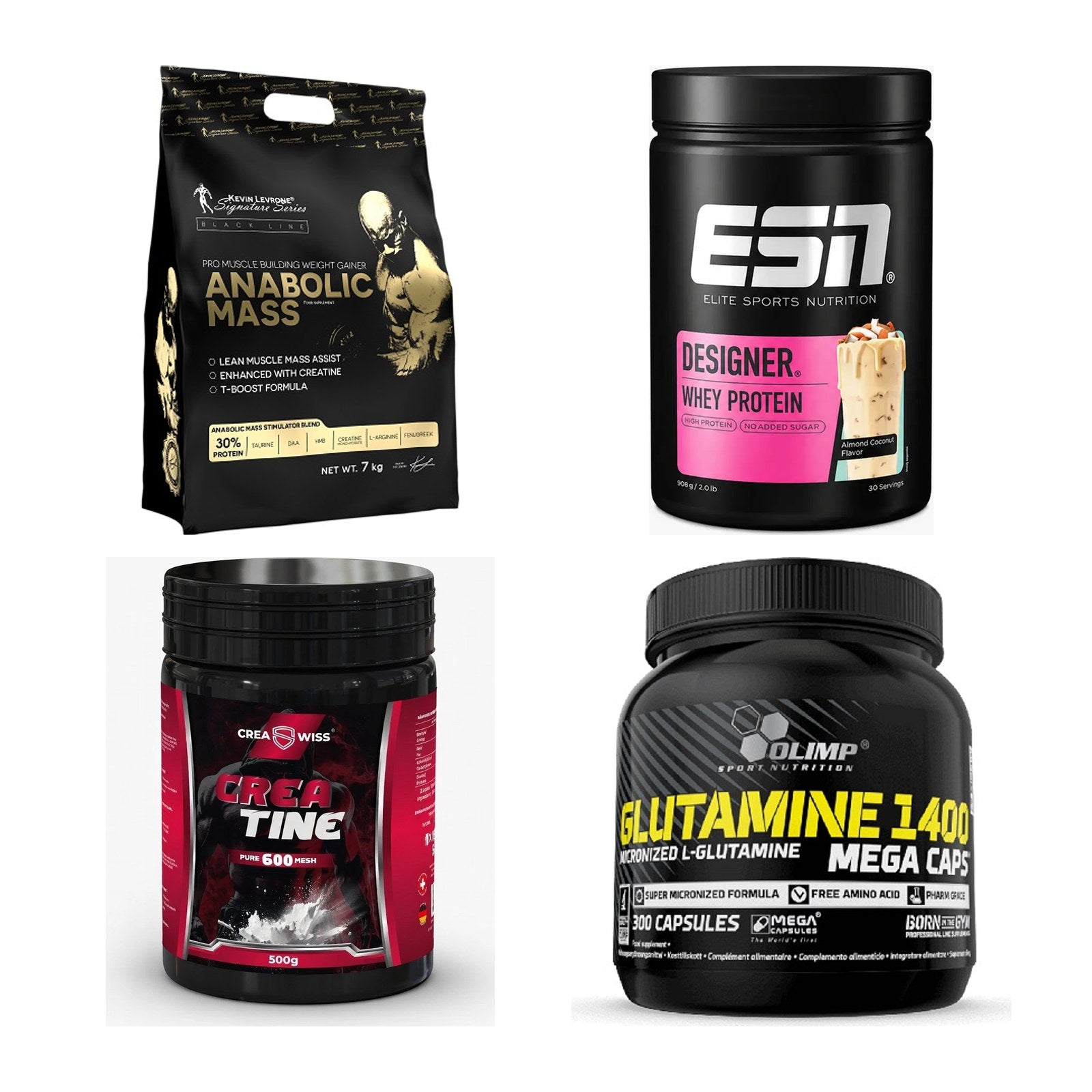 Masseaufbau für Fortgeschrittene: Kevin Levrone Anabolic + 3 weitere – alle enthaltenen Artikel