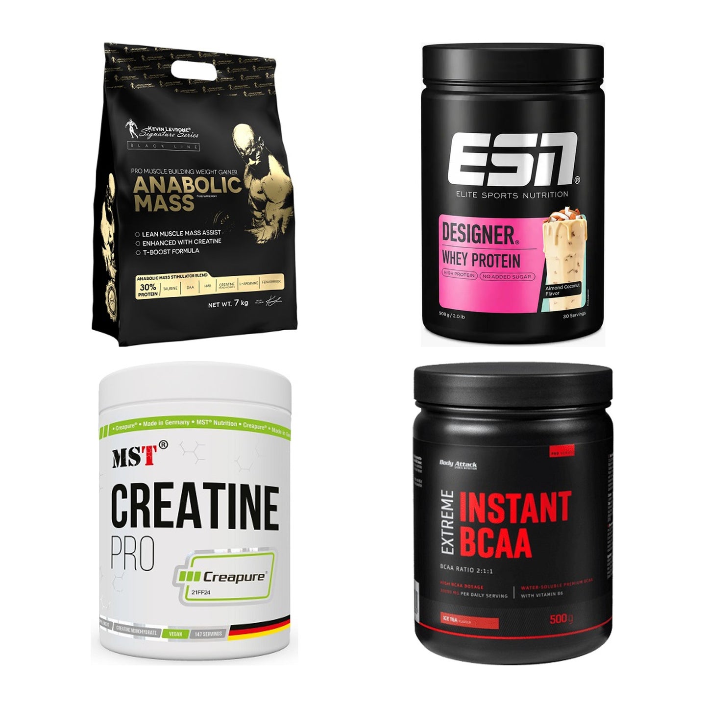 Masseaufbau für Fortgeschrittene: Kevin Levrone Anabolic + 3 weitere – alle enthaltenen Artikel