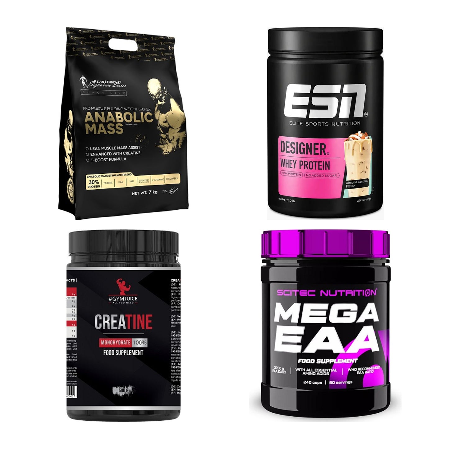 Masseaufbau für Fortgeschrittene: Kevin Levrone Anabolic + 3 weitere – alle enthaltenen Artikel
