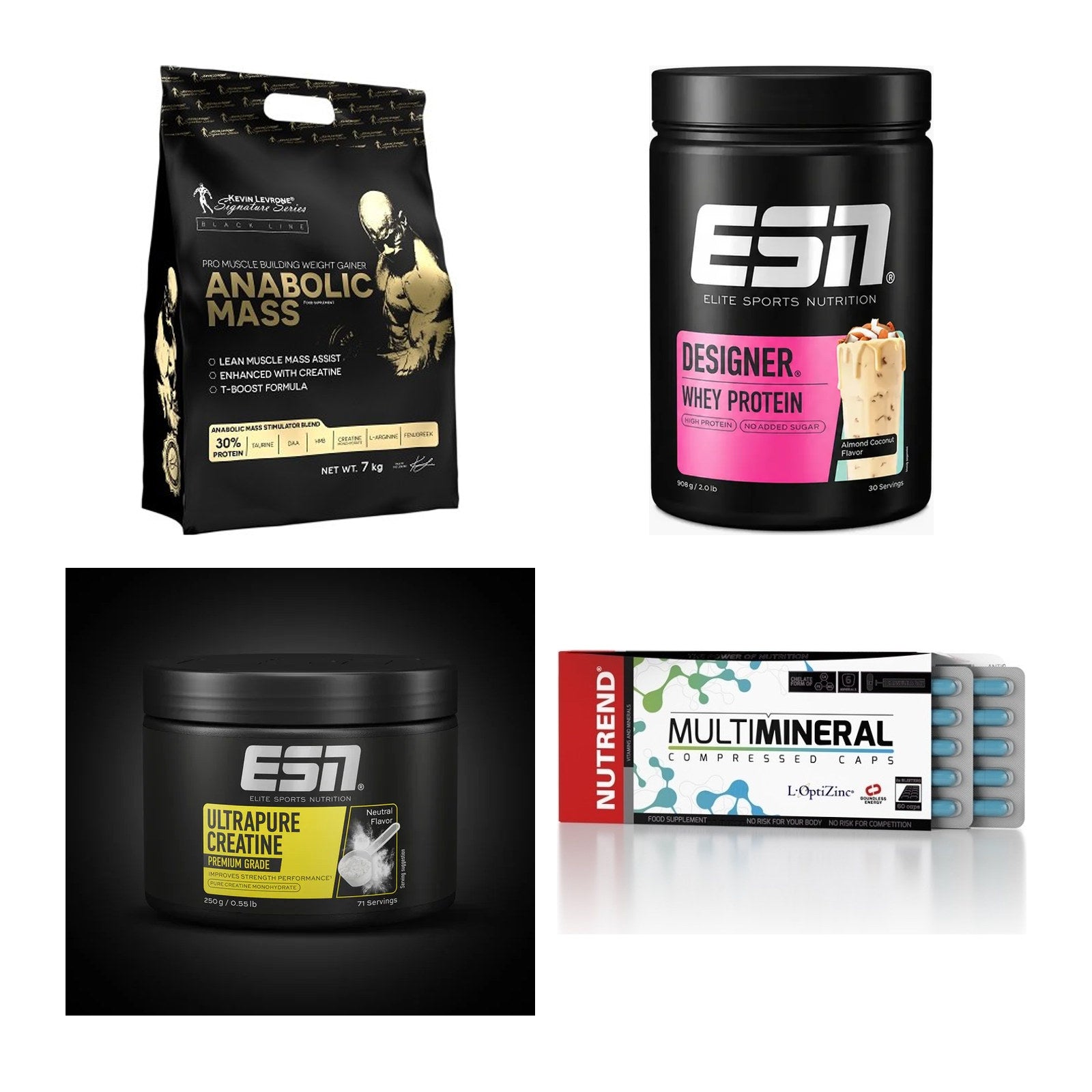 Masseaufbau für Fortgeschrittene: Kevin Levrone Anabolic + 3 weitere – alle enthaltenen Artikel