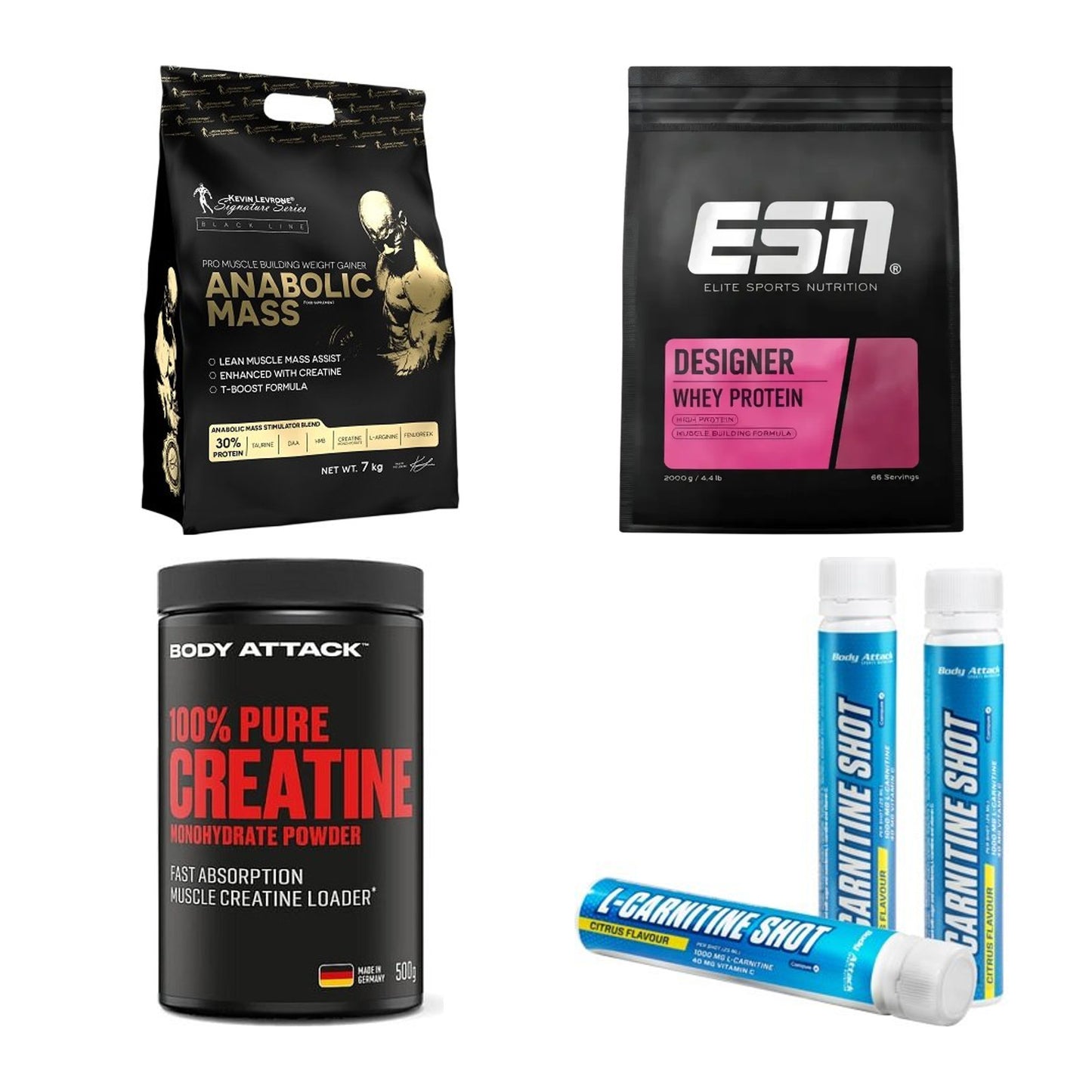Masseaufbau für Fortgeschrittene: Kevin Levrone Anabolic + 3 weitere – alle enthaltenen Artikel