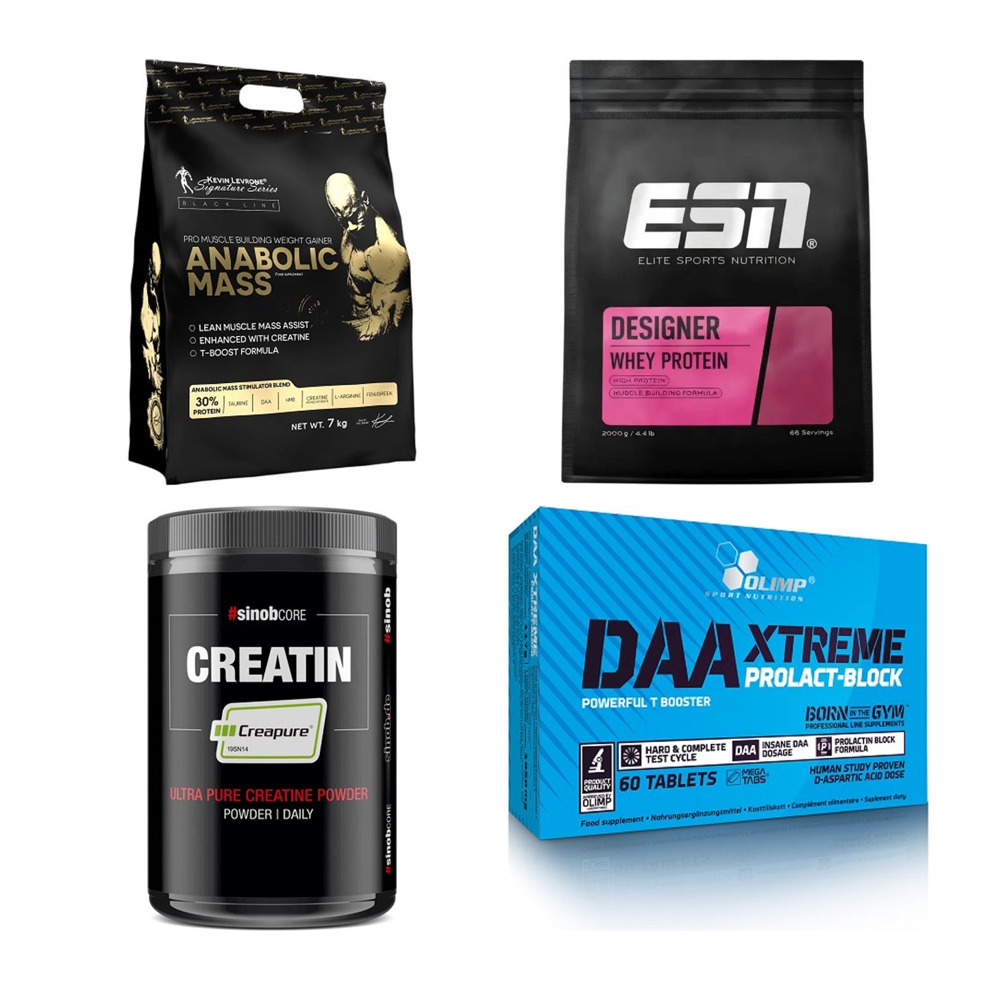 Masseaufbau für Fortgeschrittene: Kevin Levrone Anabolic + 3 weitere – alle enthaltenen Artikel