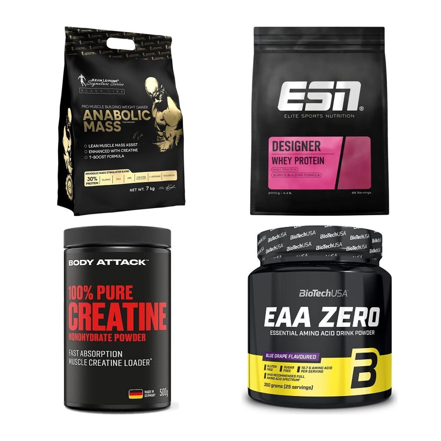 Masseaufbau für Fortgeschrittene: Kevin Levrone Anabolic + 3 weitere – alle enthaltenen Artikel