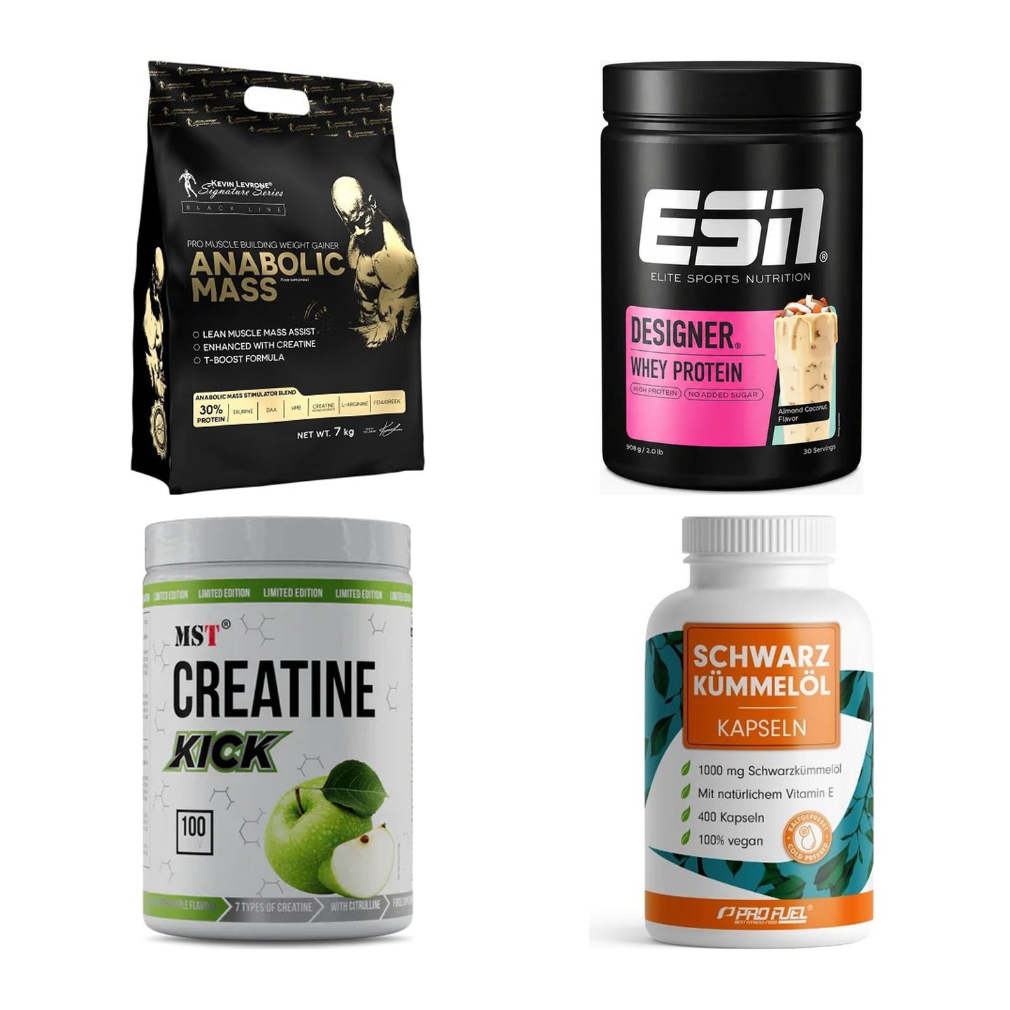 Masseaufbau für Fortgeschrittene: Kevin Levrone Anabolic + 3 weitere – alle enthaltenen Artikel