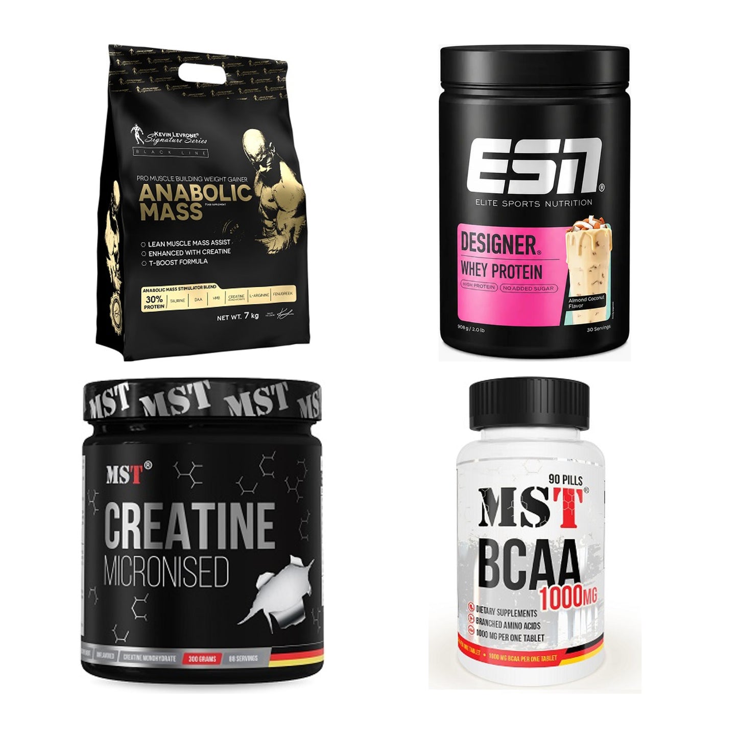 Masseaufbau für Fortgeschrittene: Kevin Levrone Anabolic + 3 weitere – alle enthaltenen Artikel