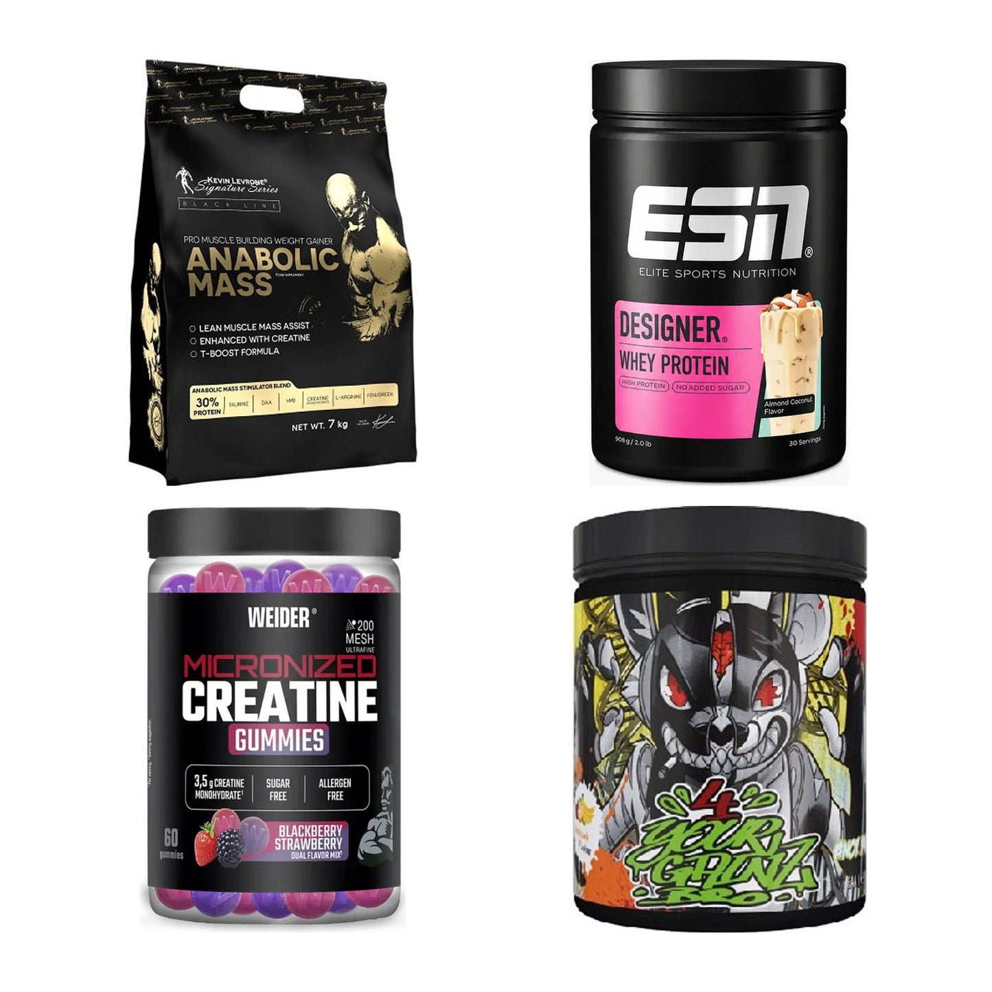 Masseaufbau für Fortgeschrittene: Kevin Levrone Anabolic + 3 weitere – alle enthaltenen Artikel