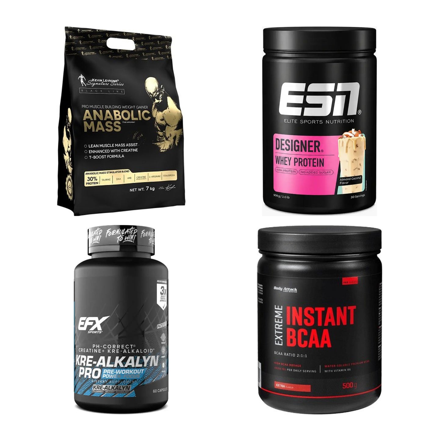 Masseaufbau für Fortgeschrittene: Kevin Levrone Anabolic + 3 weitere – alle enthaltenen Artikel