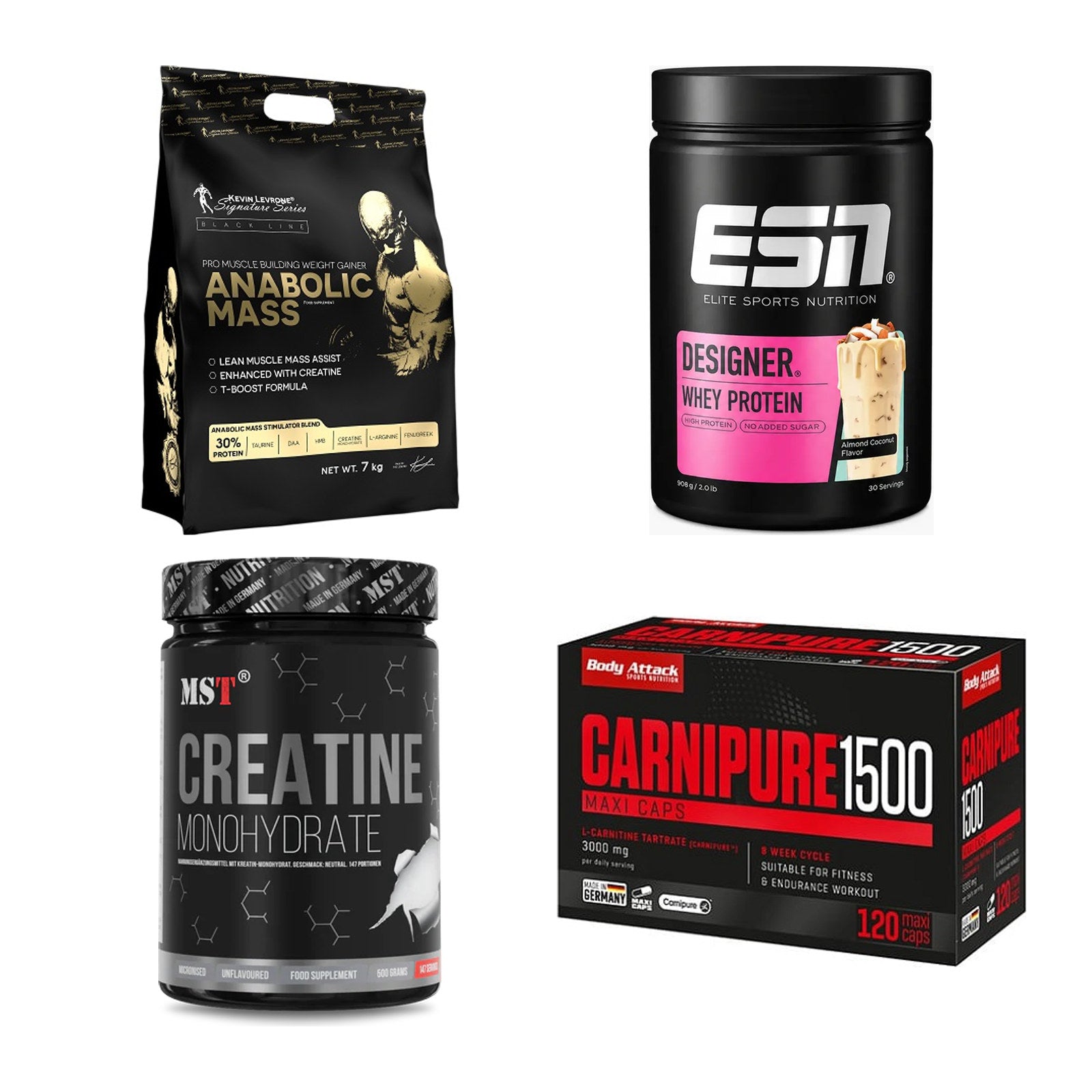 Masseaufbau für Fortgeschrittene: Kevin Levrone Anabolic + 3 weitere – alle enthaltenen Artikel