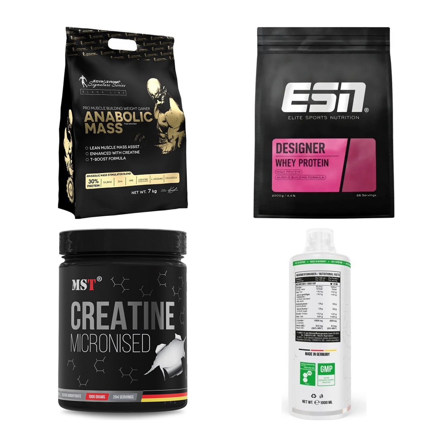 Masseaufbau für Fortgeschrittene: Kevin Levrone Anabolic + 3 weitere – alle enthaltenen Artikel