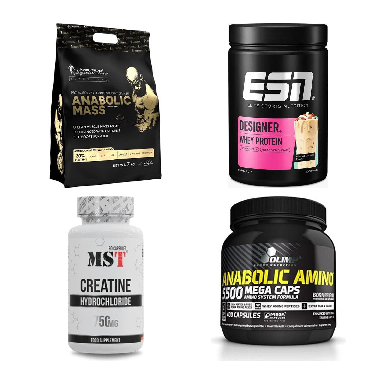 Masseaufbau für Fortgeschrittene: Kevin Levrone Anabolic + 3 weitere – alle enthaltenen Artikel