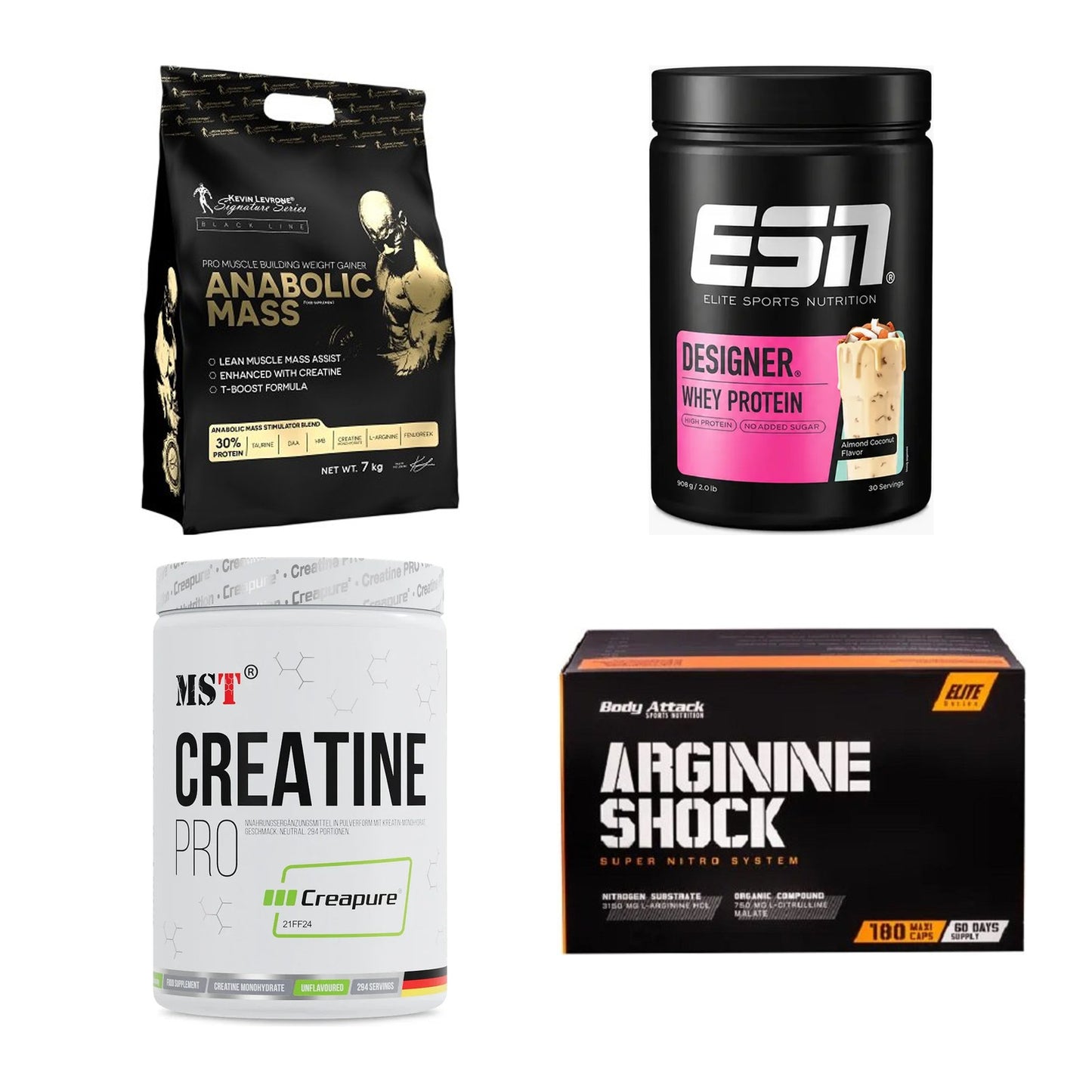 Masseaufbau für Fortgeschrittene: Kevin Levrone Anabolic + 3 weitere – alle enthaltenen Artikel