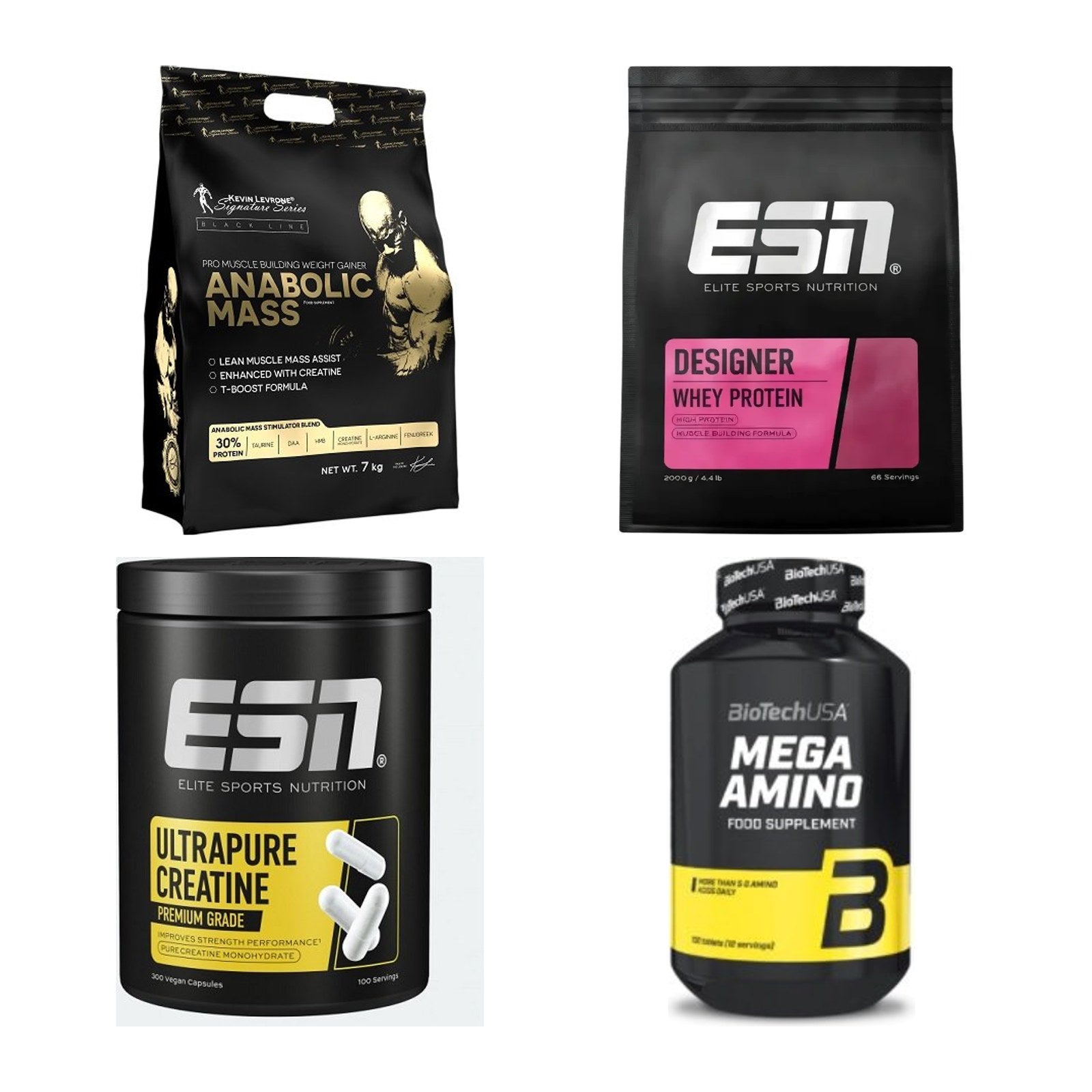 Masseaufbau für Fortgeschrittene: Kevin Levrone Anabolic + 3 weitere – alle enthaltenen Artikel