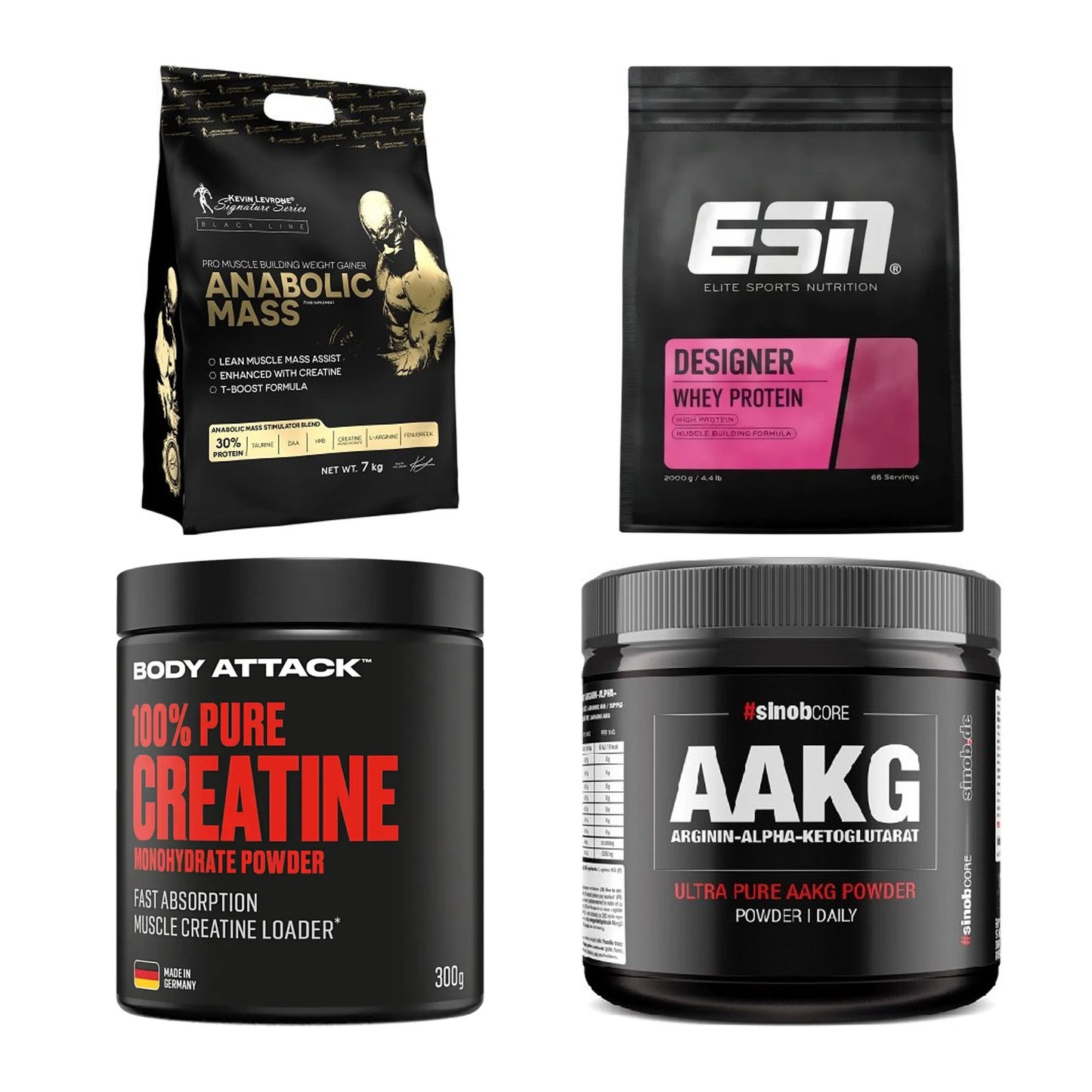 Masseaufbau für Fortgeschrittene: Kevin Levrone Anabolic + 3 weitere – alle enthaltenen Artikel