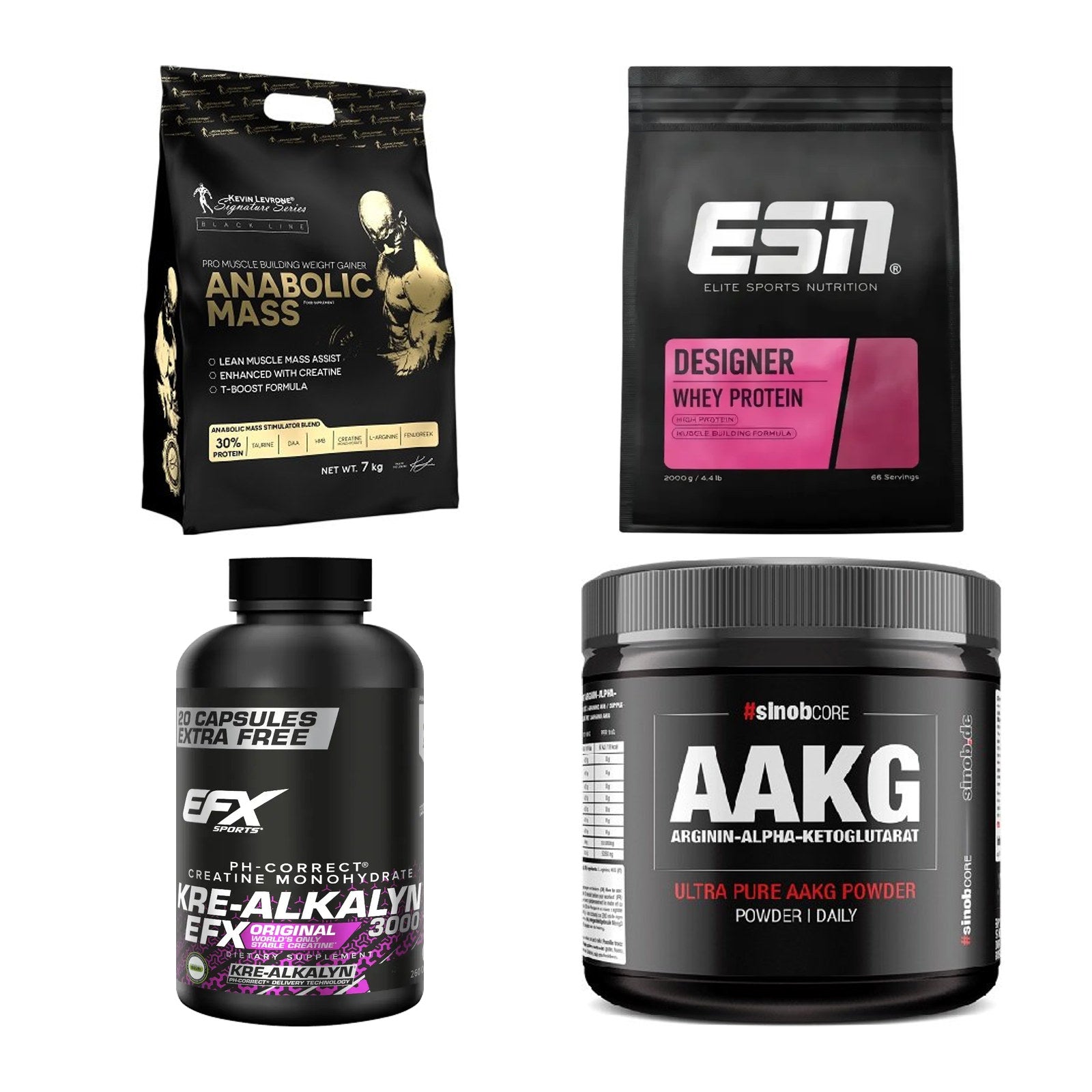 Masseaufbau für Fortgeschrittene: Kevin Levrone Anabolic + 3 weitere – alle enthaltenen Artikel