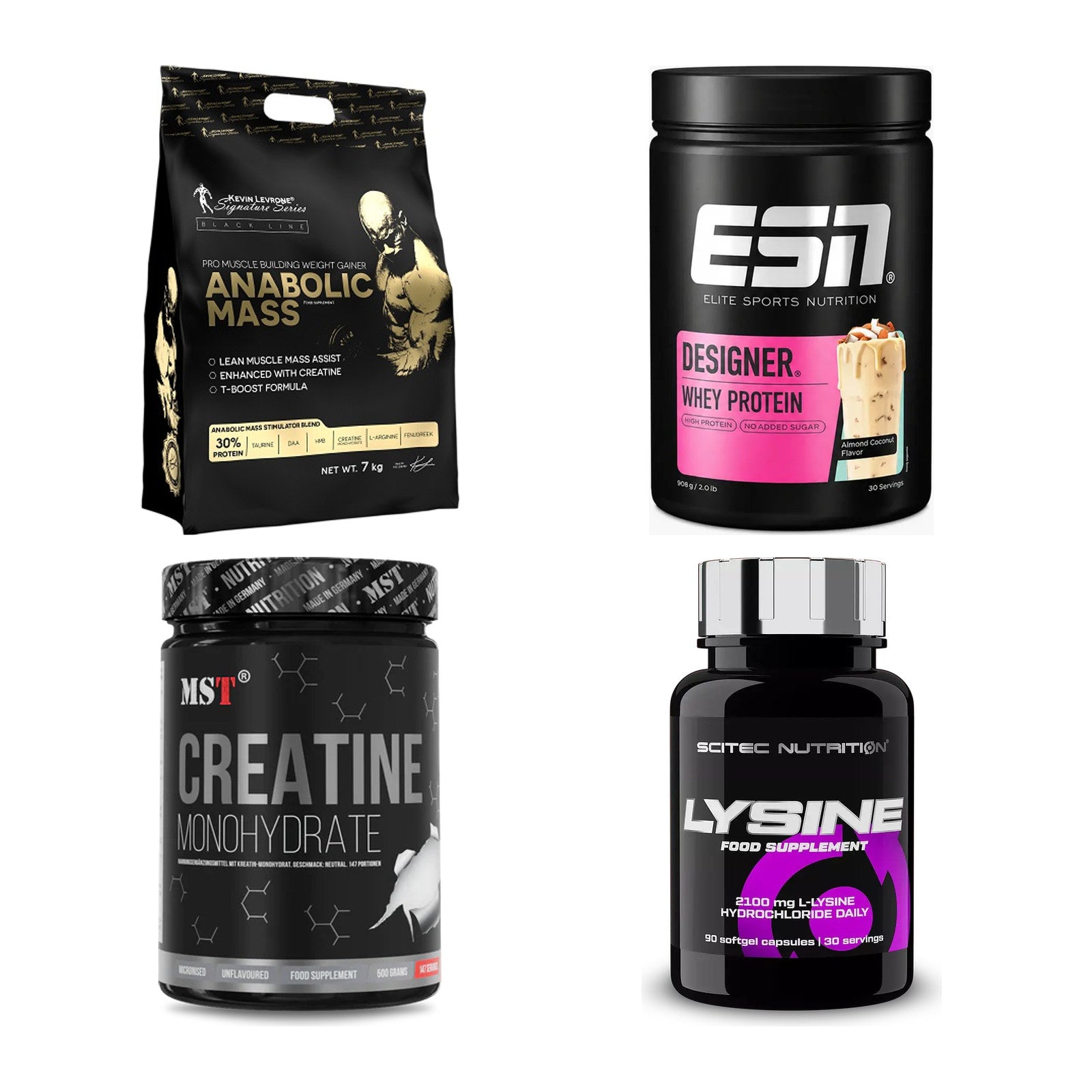 Masseaufbau für Fortgeschrittene: Kevin Levrone Anabolic + 3 weitere – alle enthaltenen Artikel